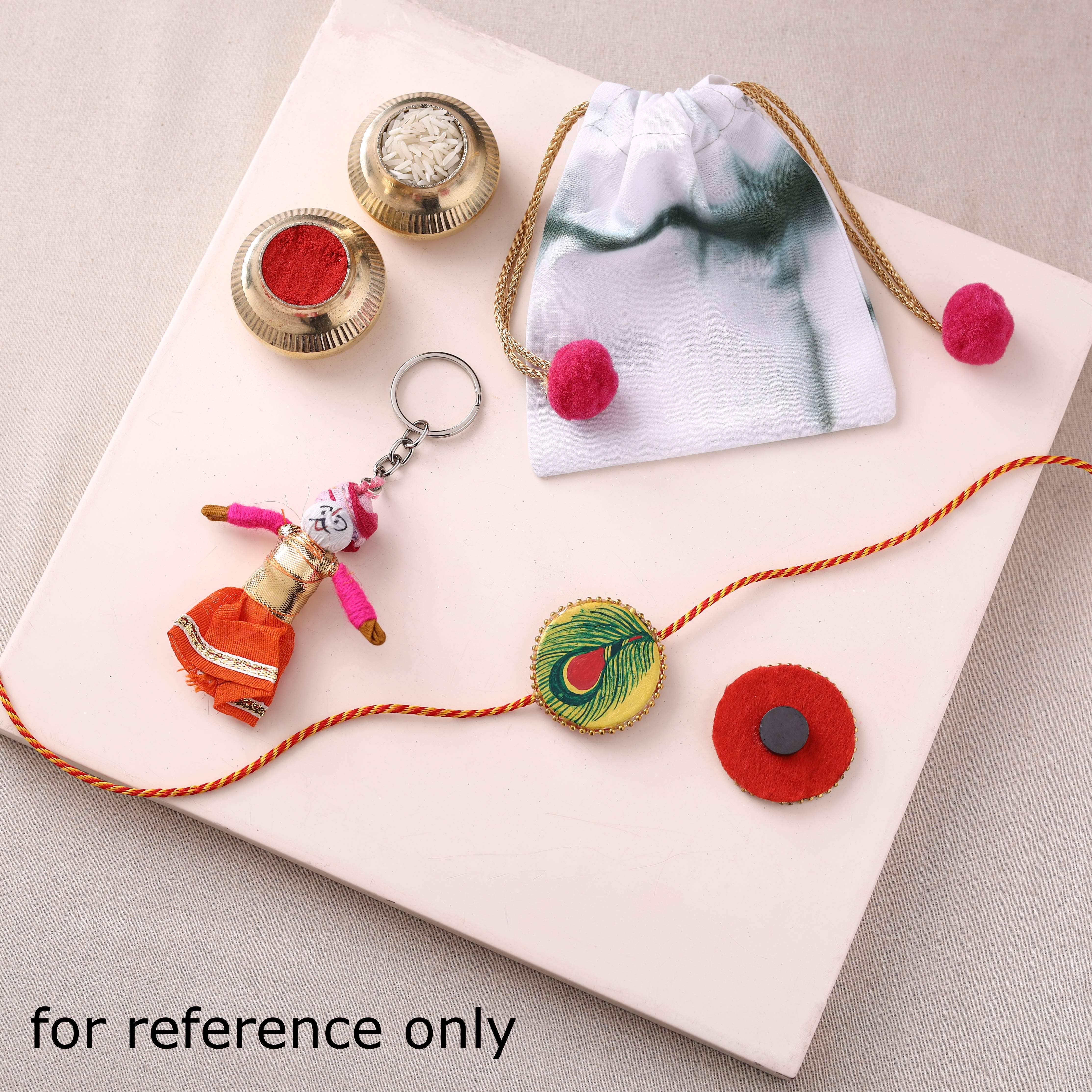 Manjusha Art Handpainted Resin Rakhi 27 - Image 3