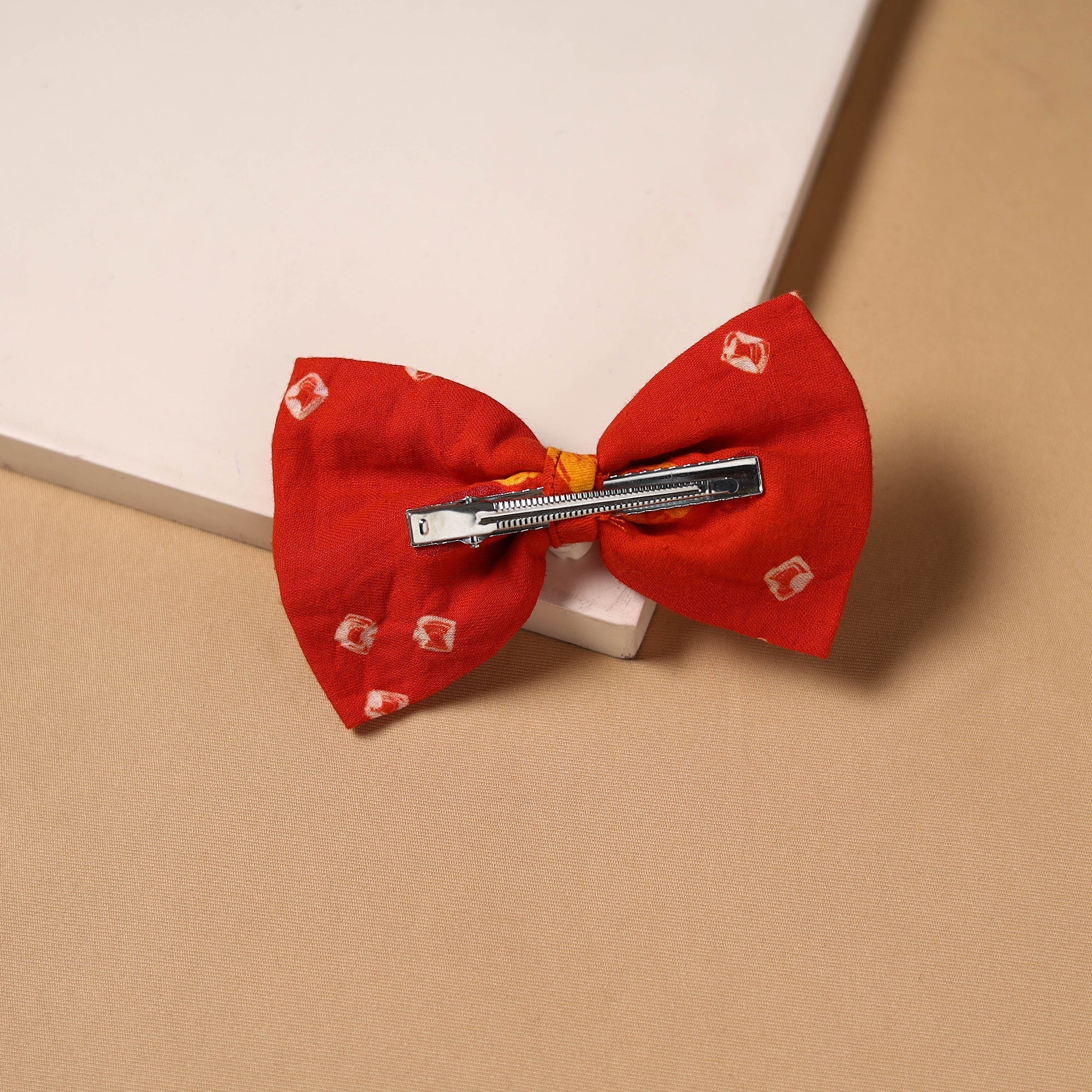 Red - Mirror Shell Work Women's Bow Hair Clip 06 - Image 2