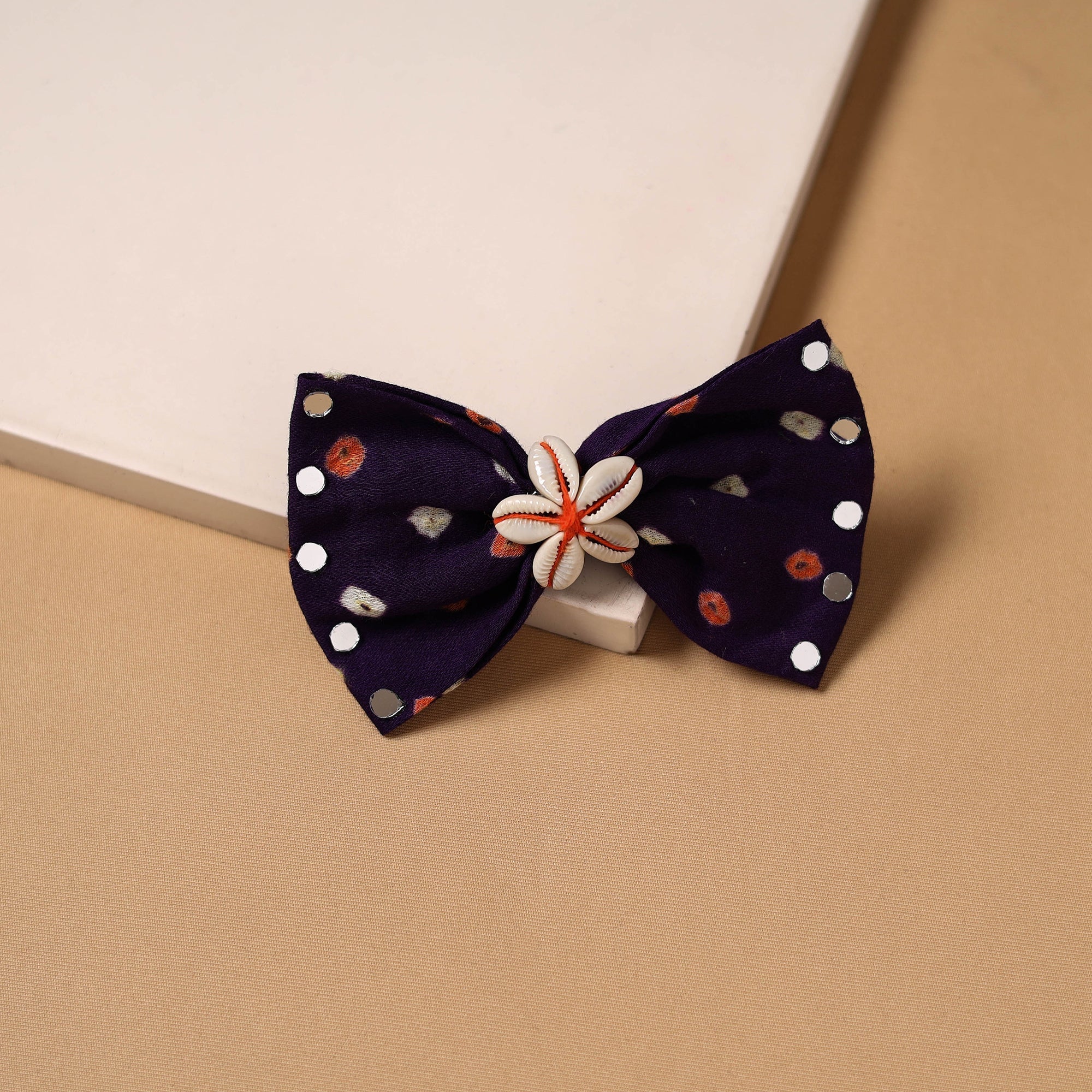 Purple - Mirror Shell Work Women's Bow Hair Clip 14