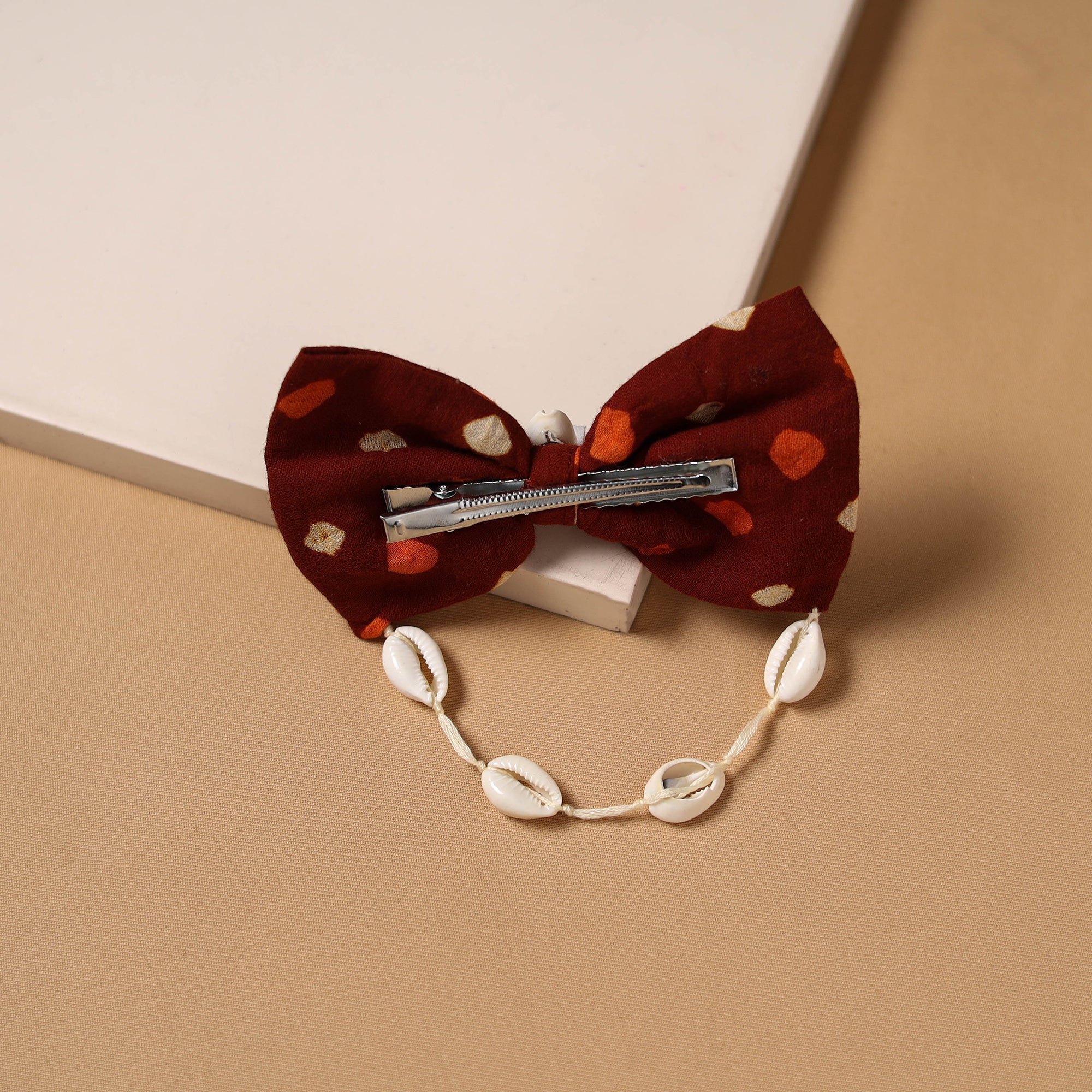Red - Mirror Shell Work Women's Bow Hair Clip 29 - Image 2