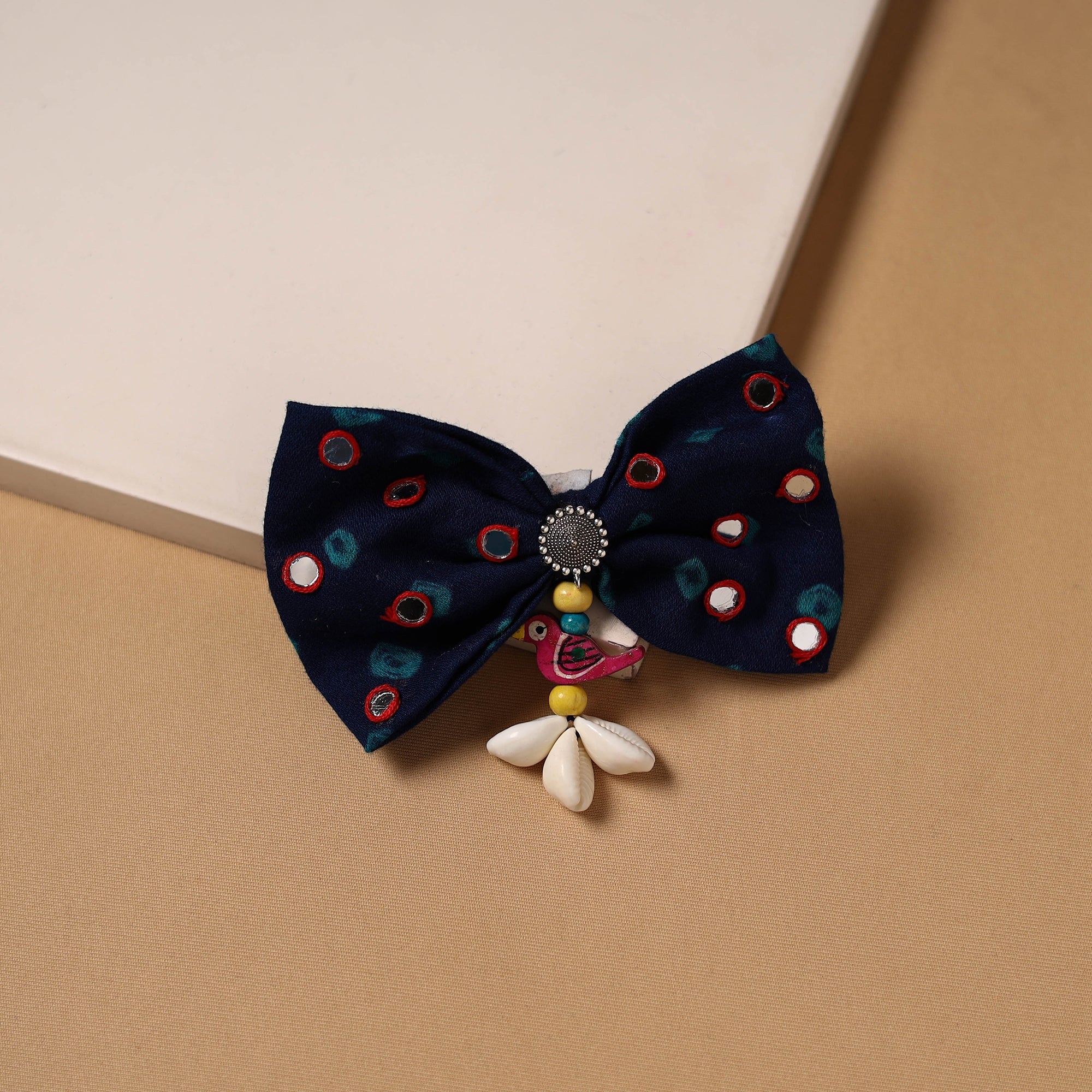 Blue - Mirror Shell Work Women's Bow Hair Clip 42