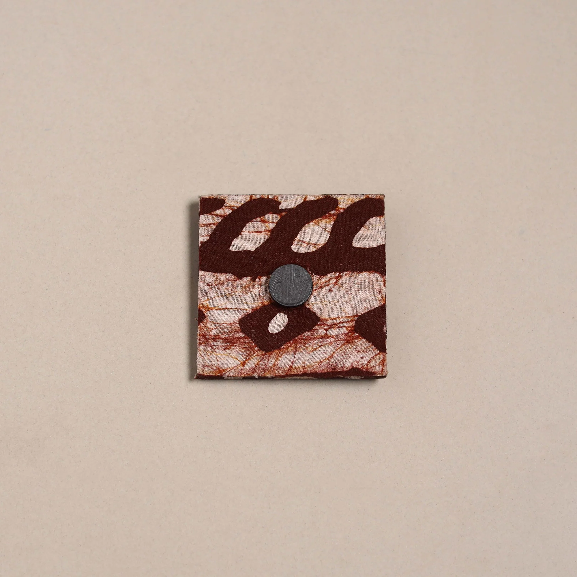 Maroon - Mirror Work Handmade Fabart Jute Magnet 01 - Image 2