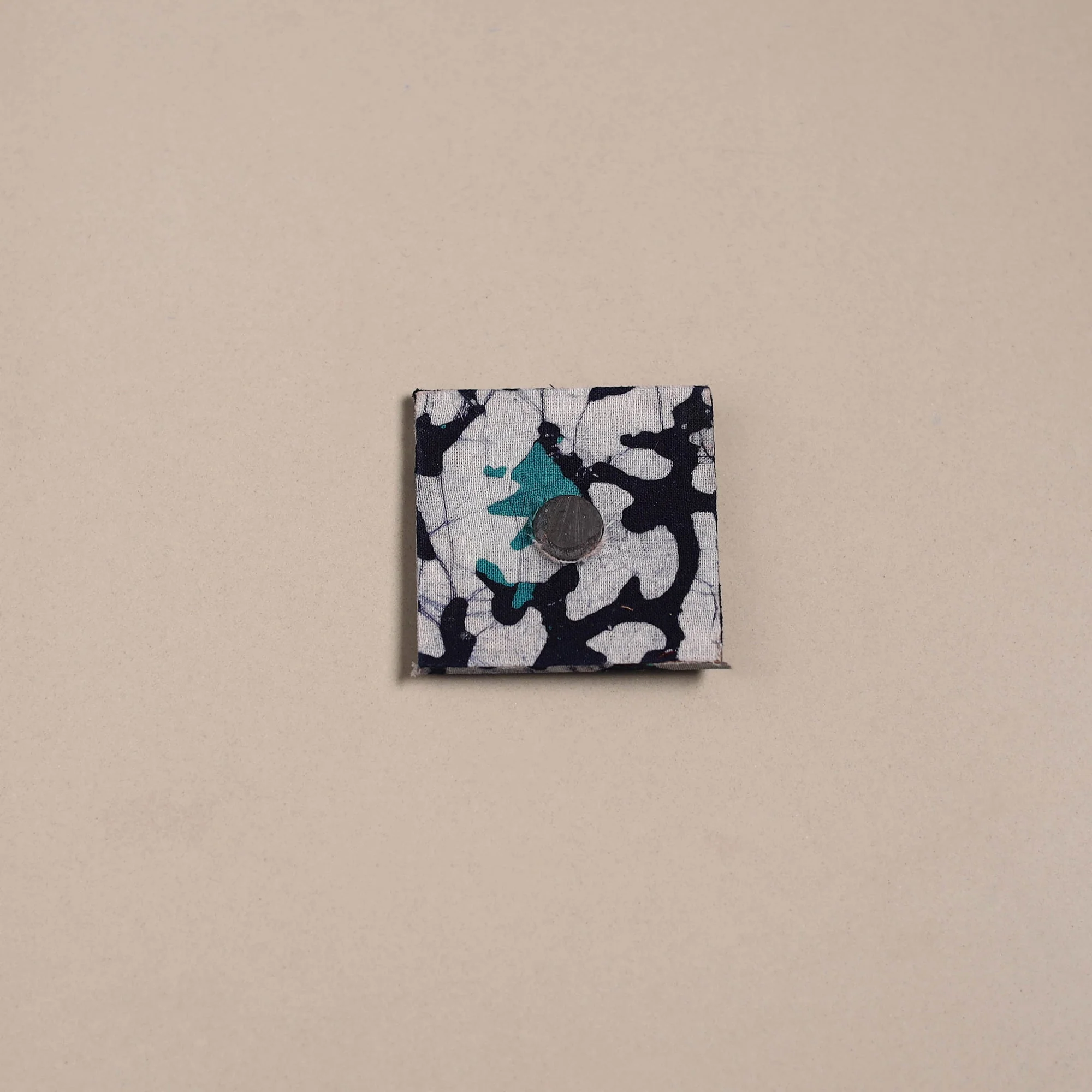 Blue - Mirror Work Handmade Fabart Jute Magnet 22 - Image 2