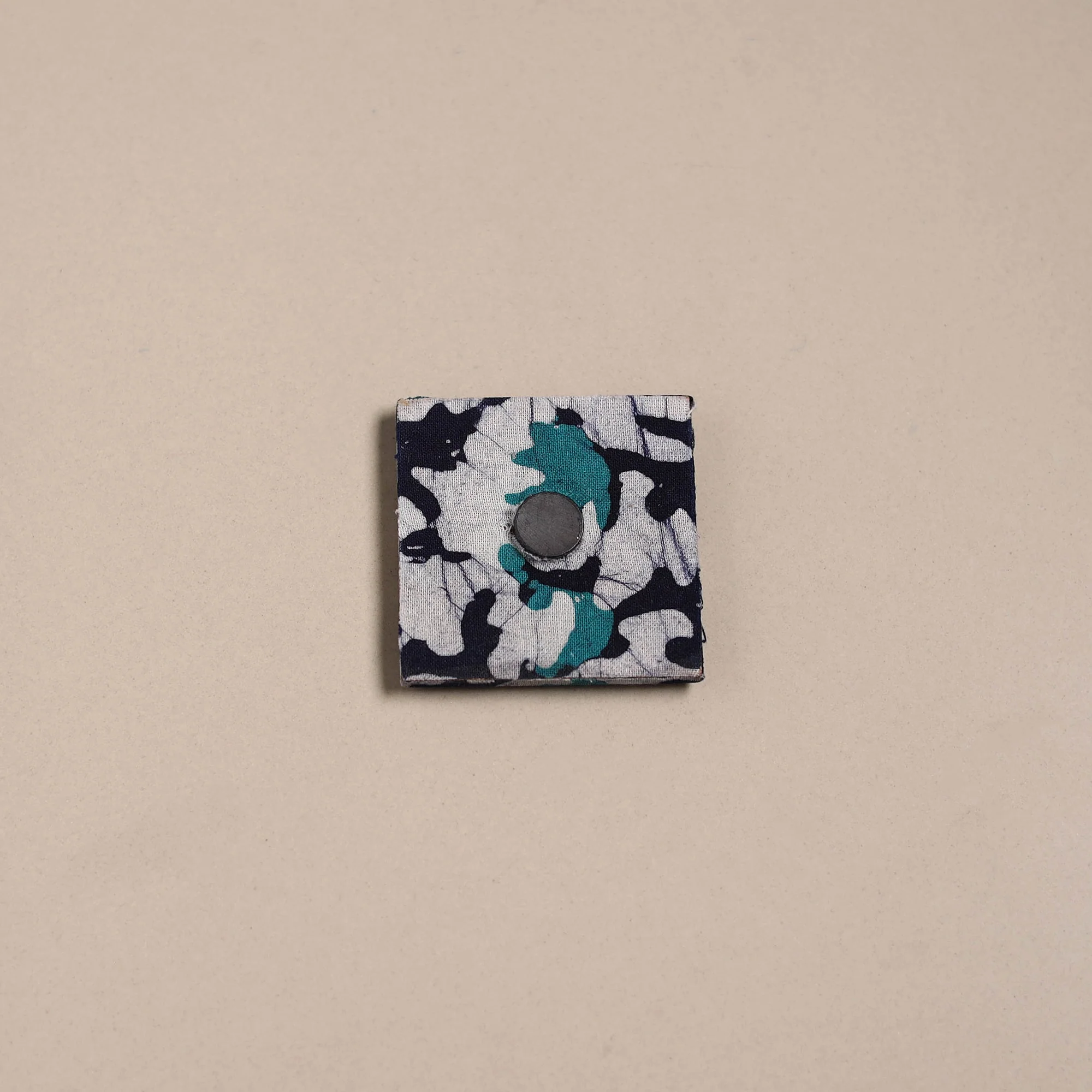 Blue - Mirror Work Handmade Fabart Jute Magnet 25 - Image 2