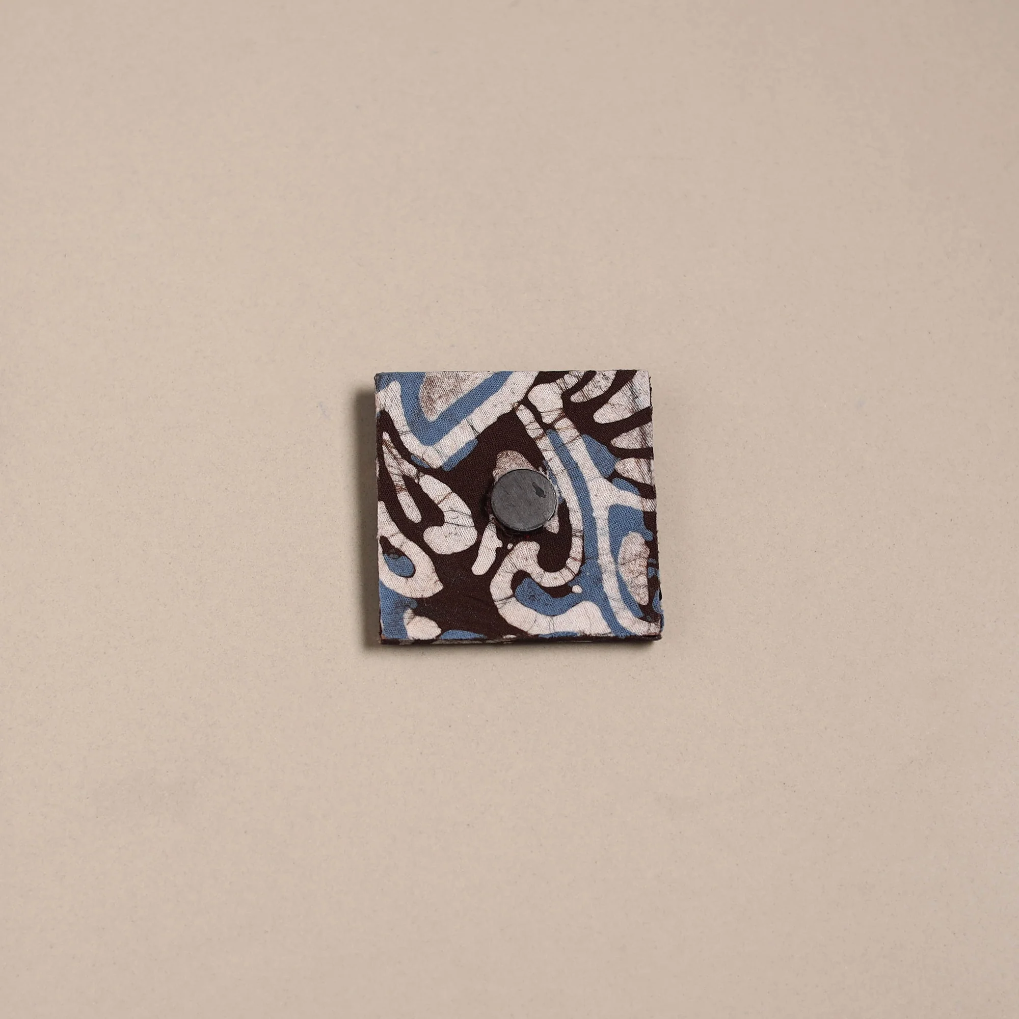 Brown - Mirror Work Handmade Fabart Jute Magnet 26 - Image 2