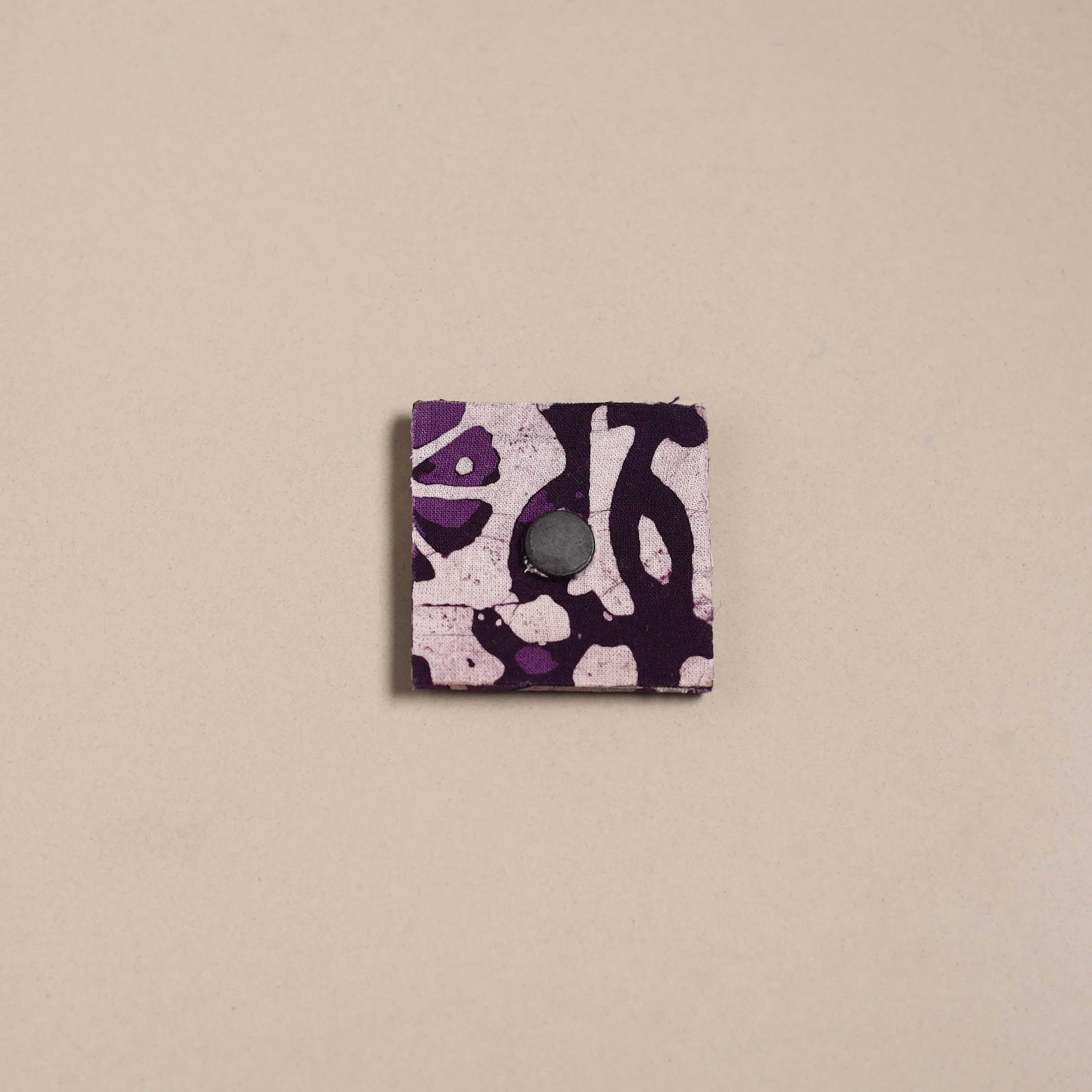 Purple - Mirror Work Handmade Fabart Jute Magnet 33 - Image 2