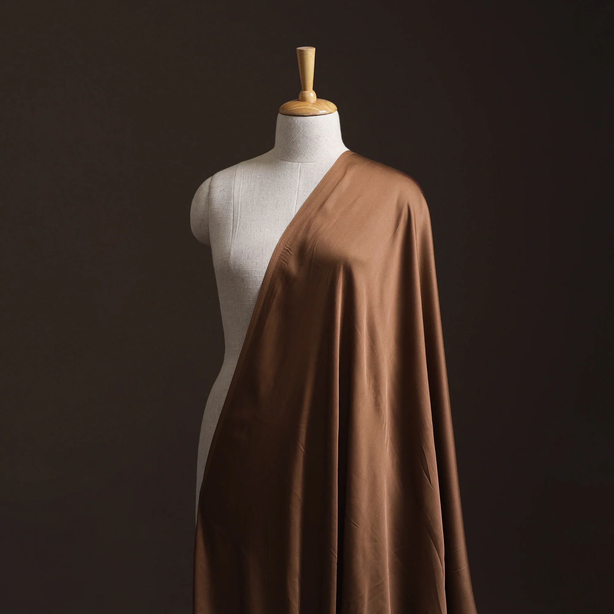 Brown - Modal Silk Plain Fabric 04