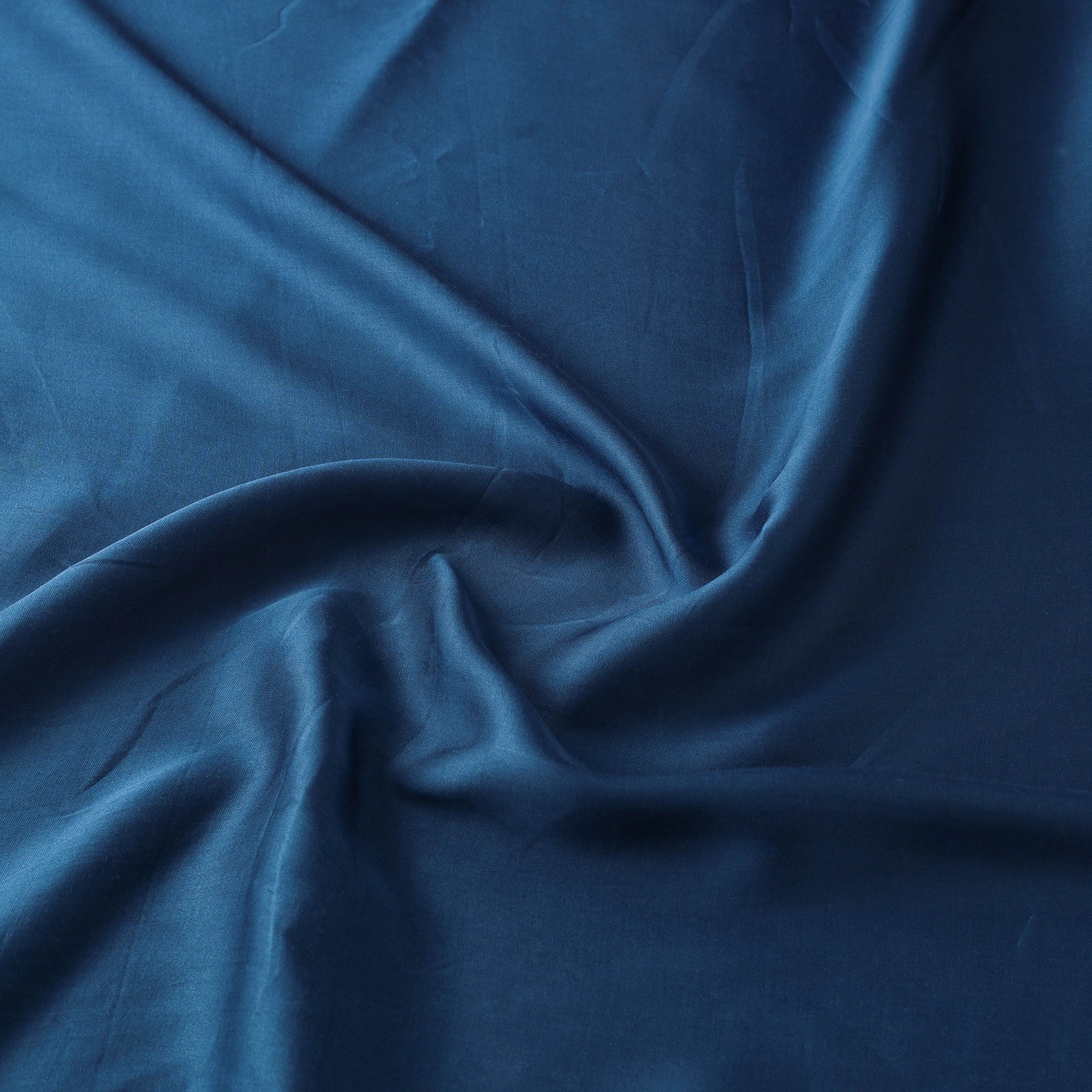 Blue - Modal Silk Plain Fabric 08 - Image 3