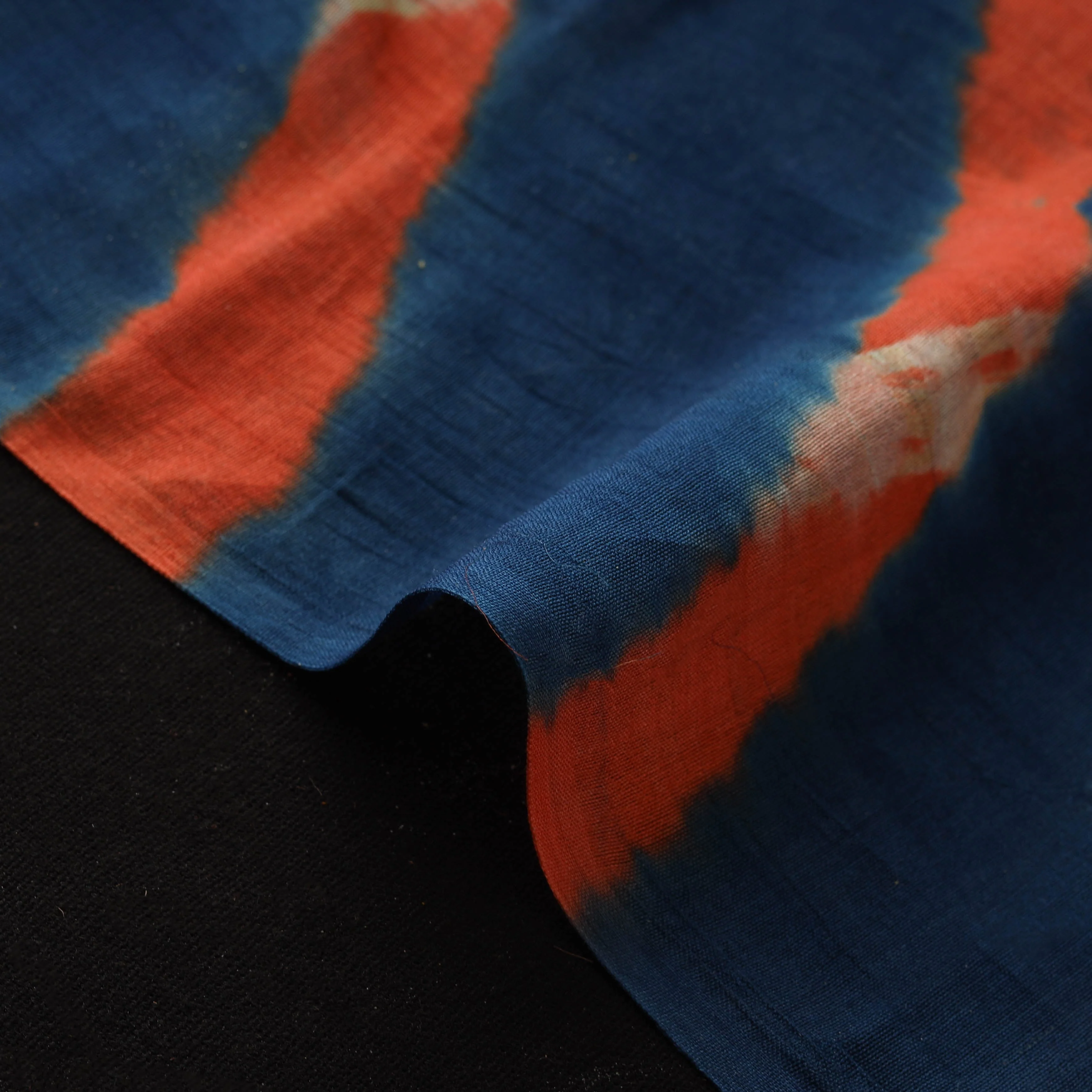 Blue - Mothra Leheriya Tie-Dye Chanderi Silk Fabric 17 - Image 4