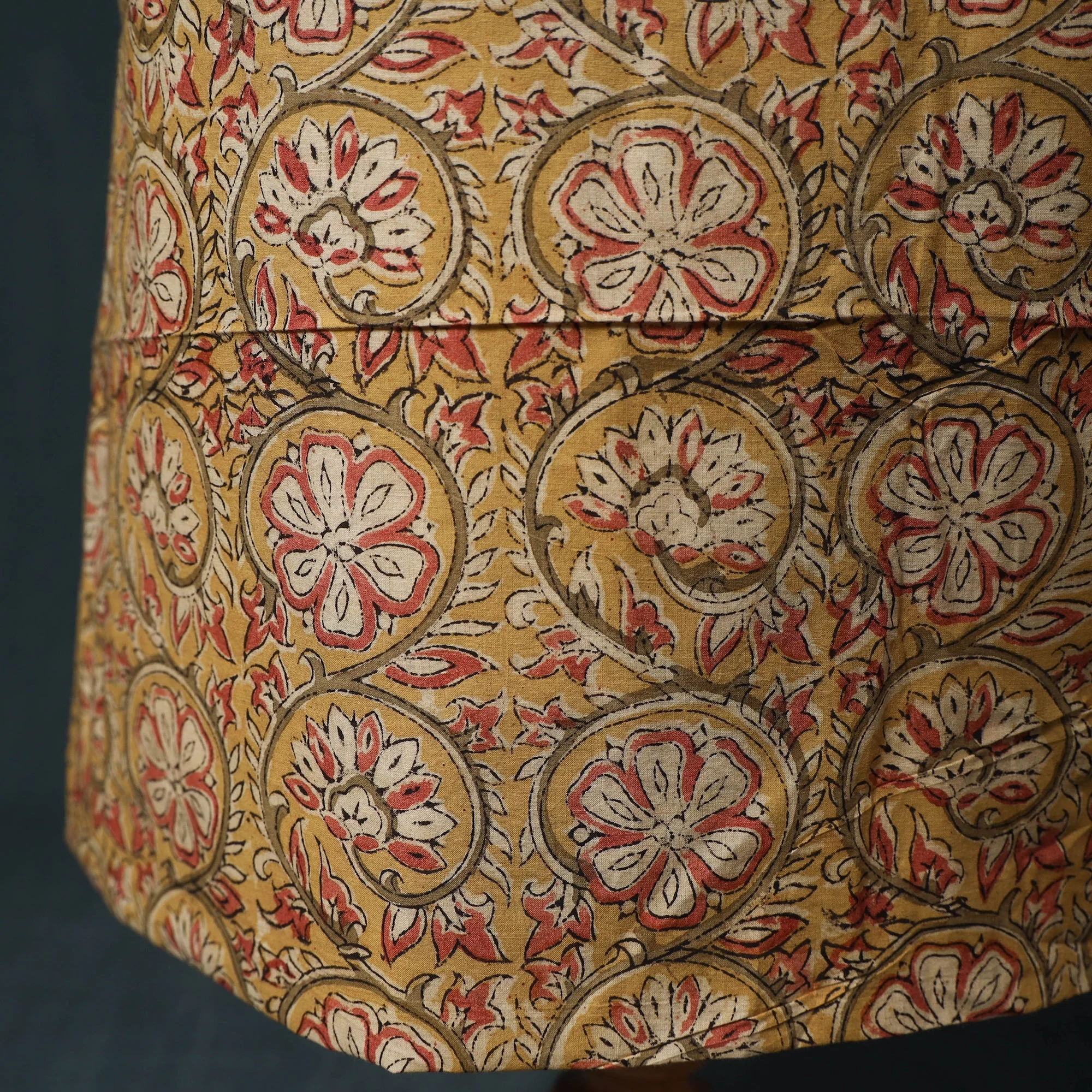 Natural Dyed Kalamkari Hand Block Print Cotton 2pc Unstitched Dress Material Kurta Set 13 - Image 5