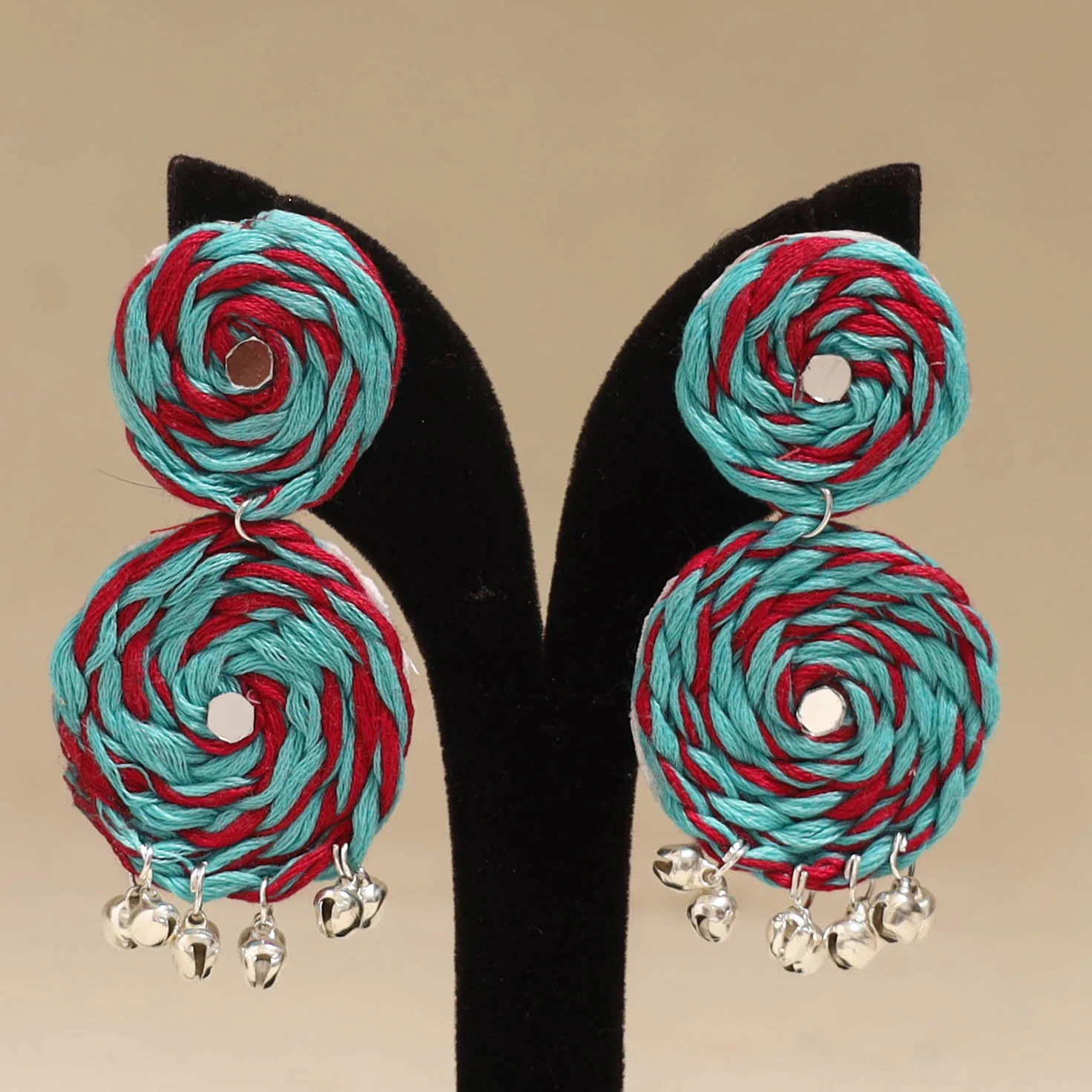 Multicolor - Navya Ghungroo Work Thread Earrings - Image 2