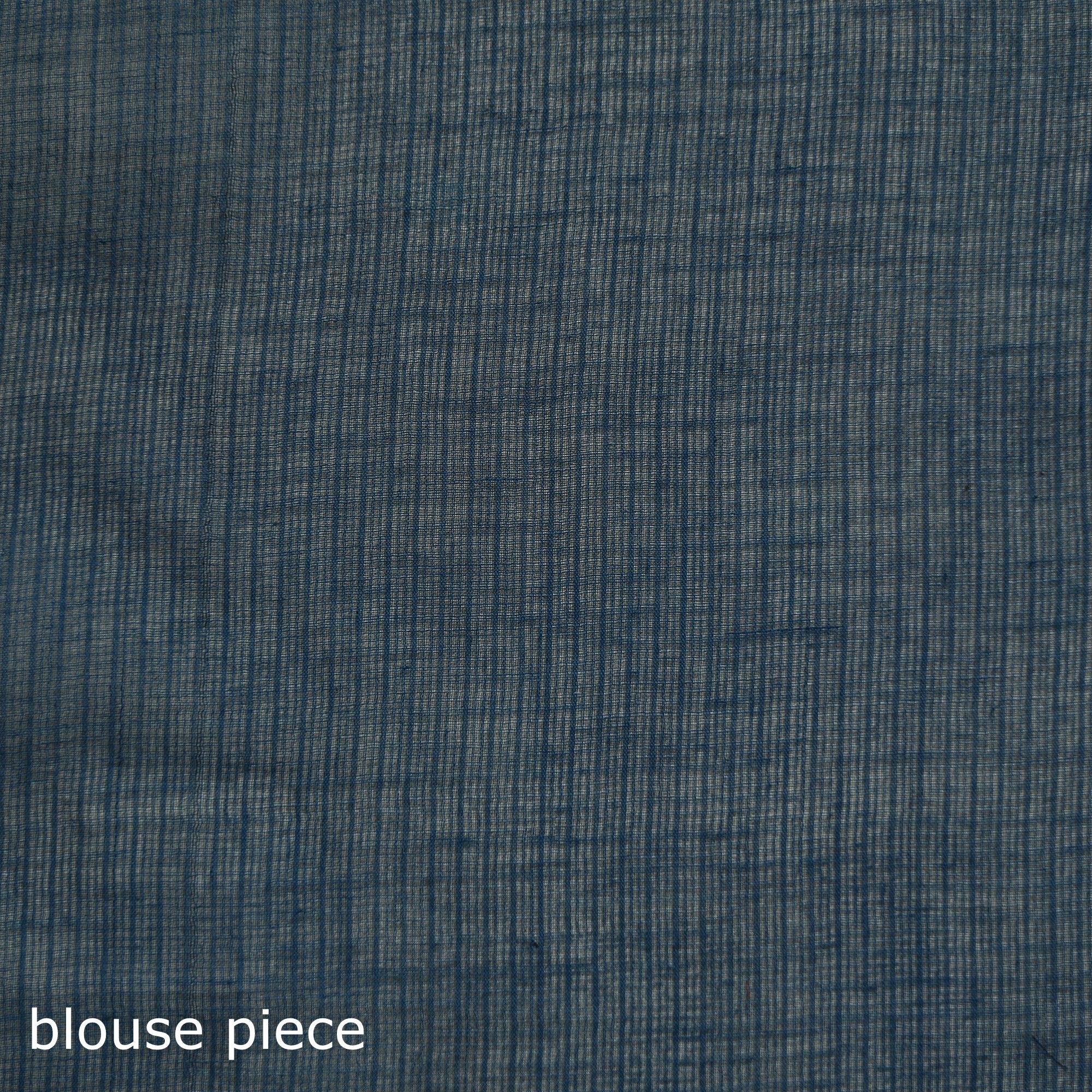 Blue - Nazaakat Kota Doria Cotton Plain Saree with Blouse & Jewellery Set 173 - Image 5