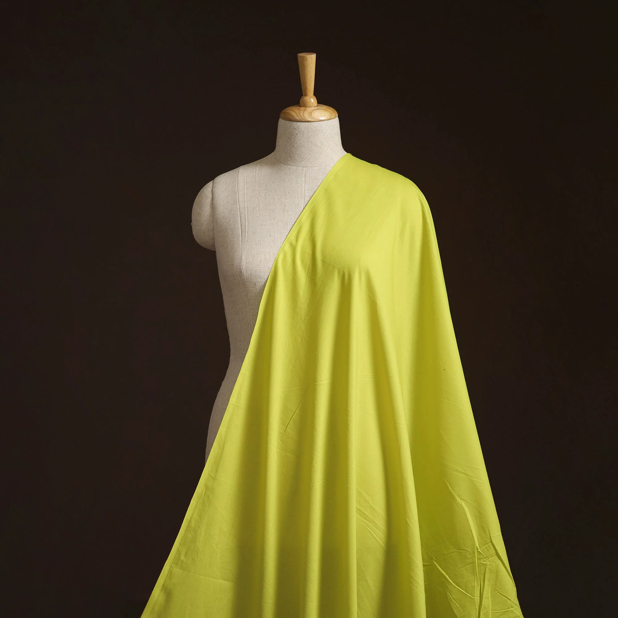 Yellow -  Prewashed Dyed Cotton Plain Fabric 38