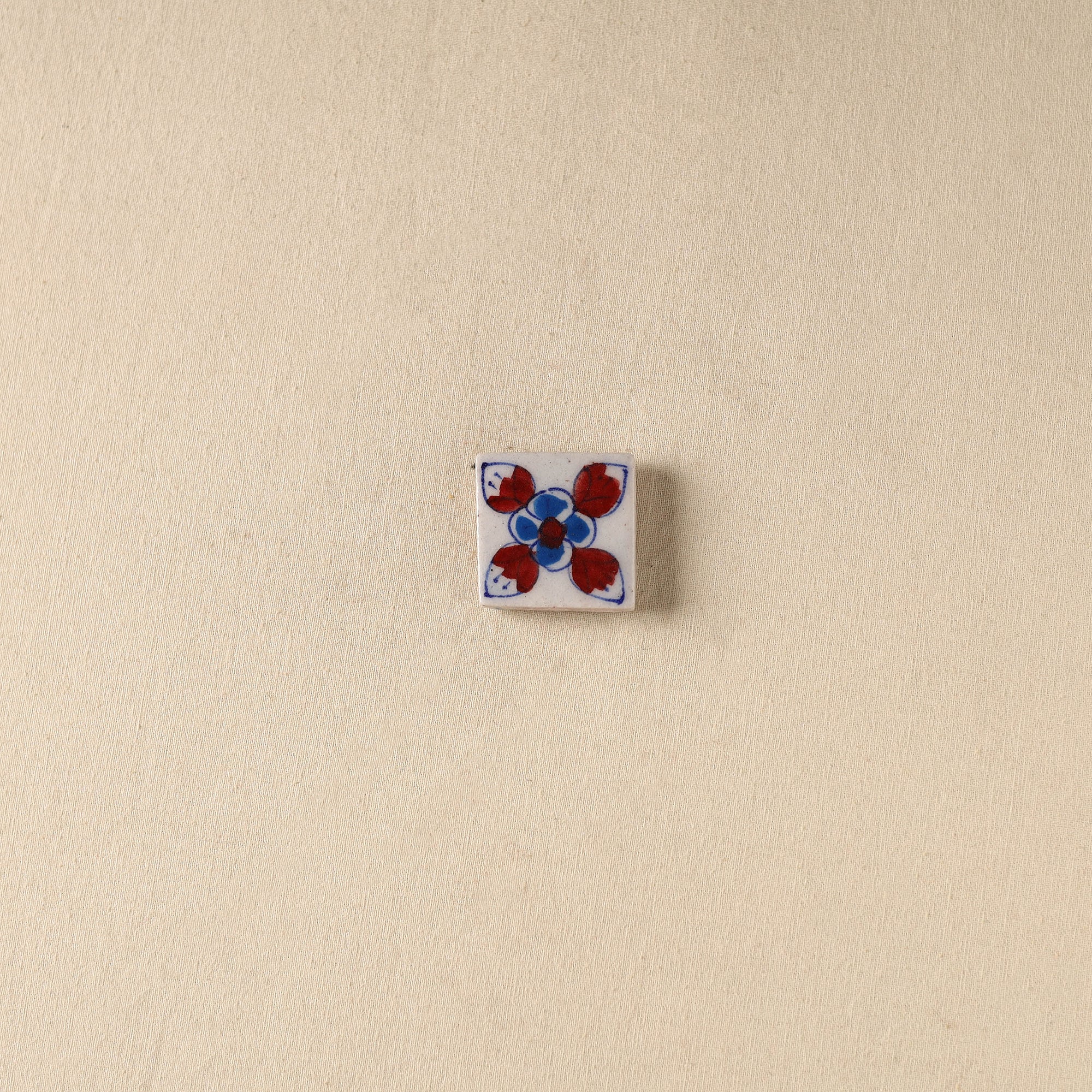 Red - Original Blue Pottery Ceramic Fridge Magnet 32