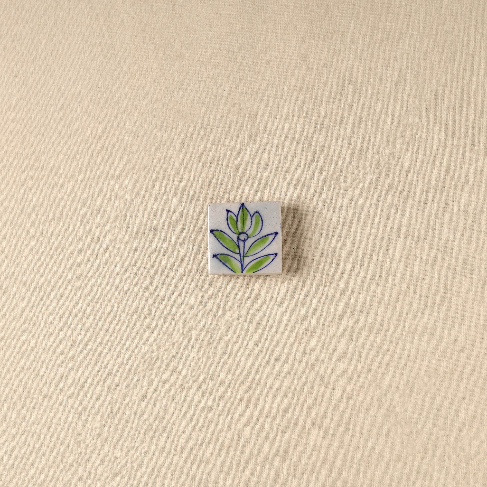 Green - Original Blue Pottery Ceramic Fridge Magnet 37