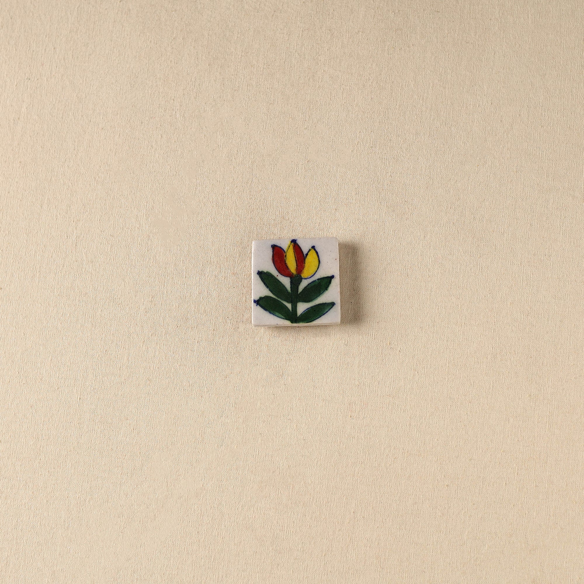 Green - Original Blue Pottery Ceramic Fridge Magnet 45