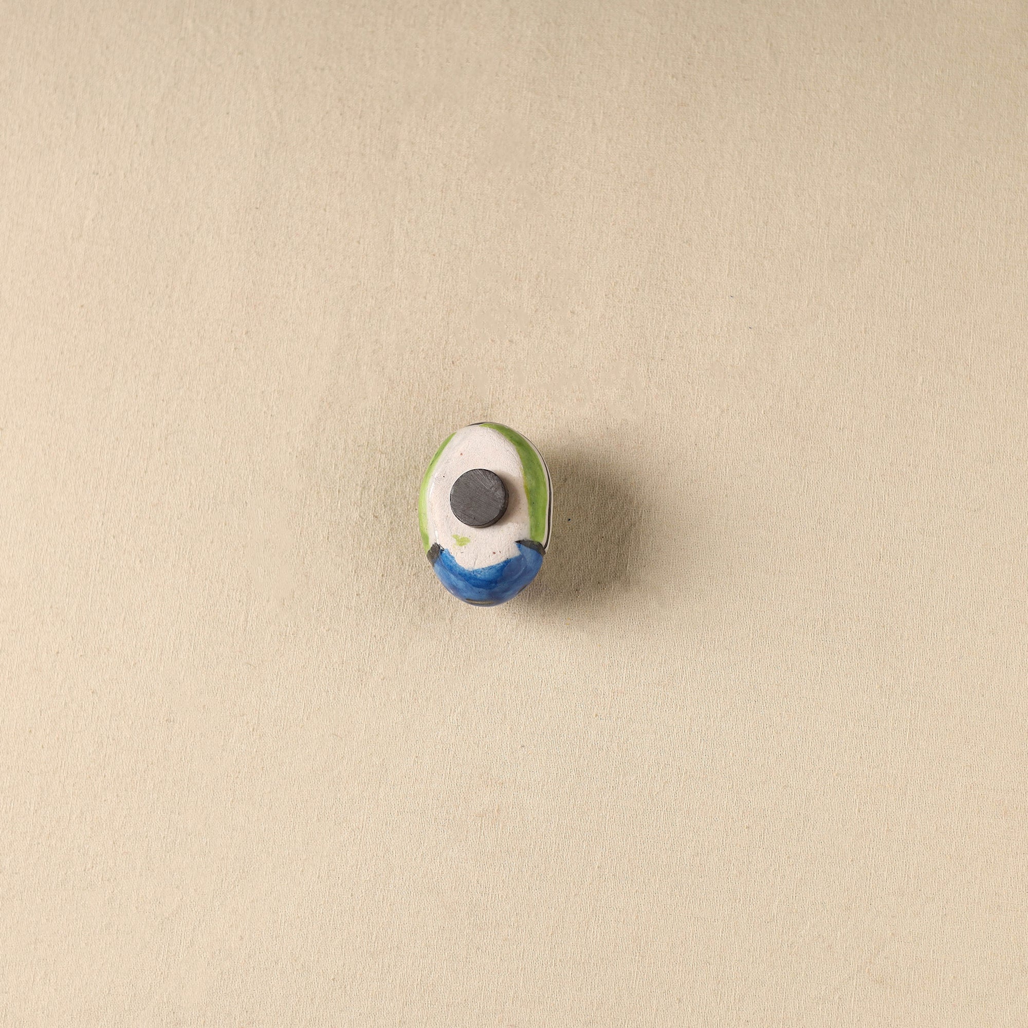Green - Ladybug Original Blue Pottery Ceramic Fridge Magnet 77 - Image 2