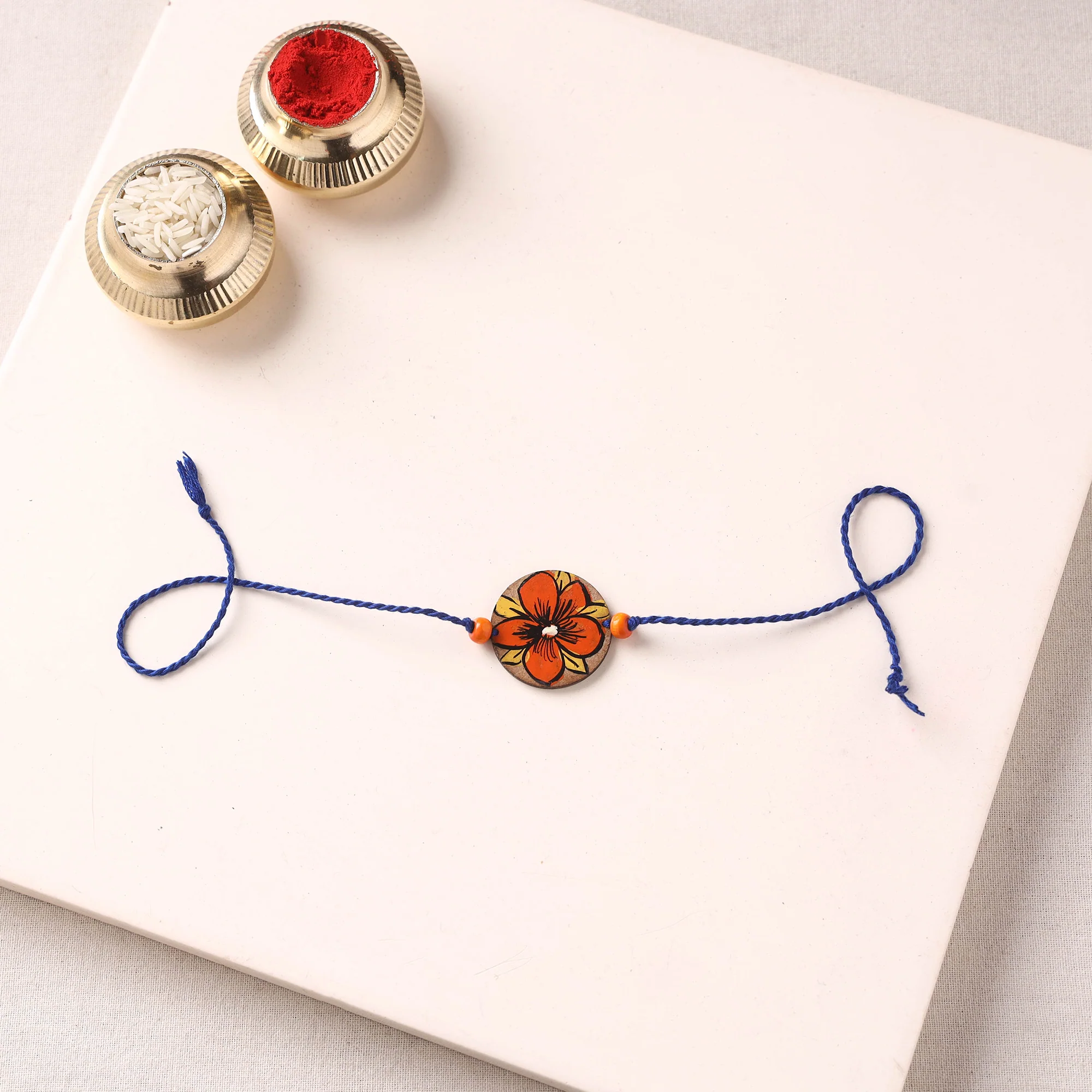 Pattachitra Handpainted Wooden Rakhi  55