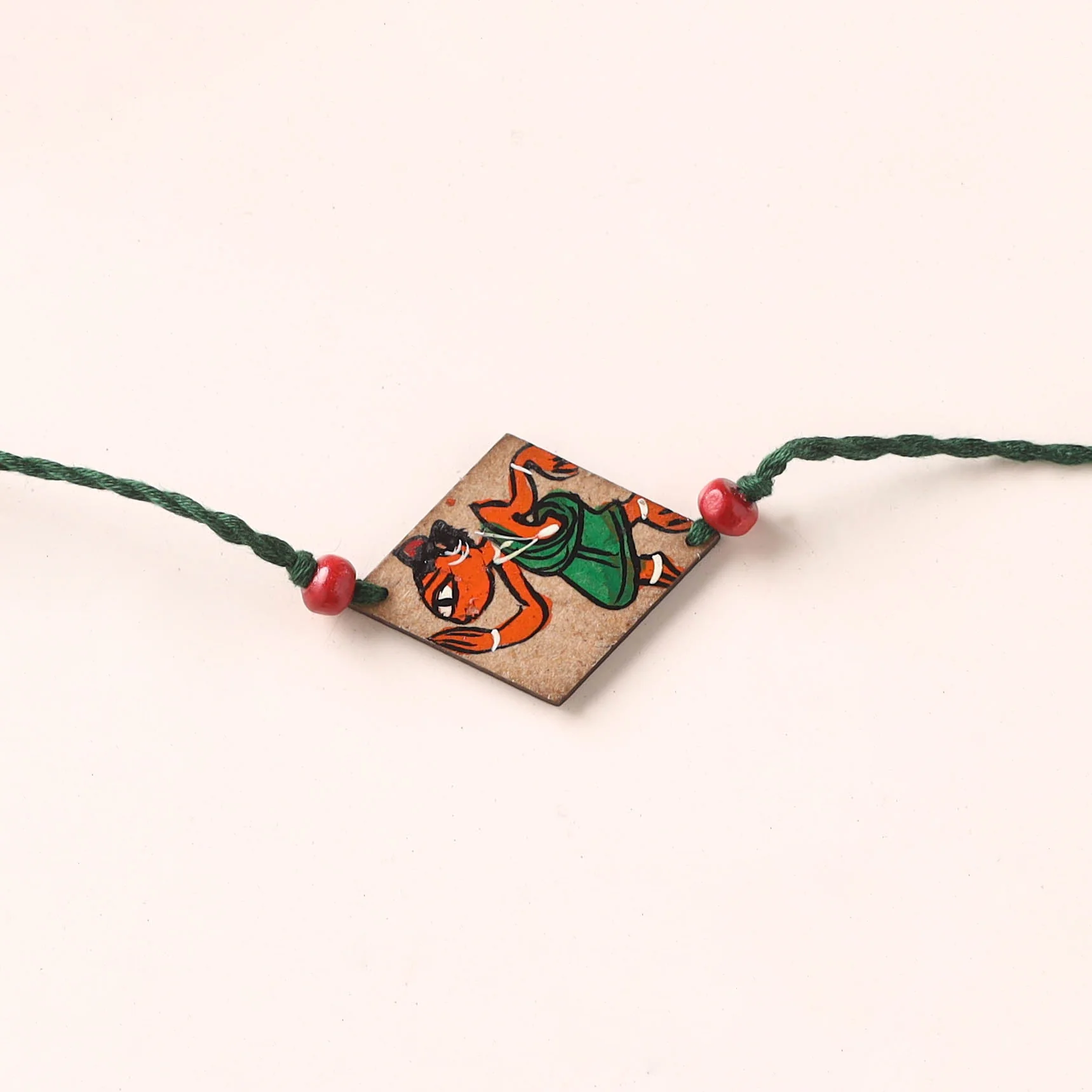 Pattachitra Handpainted Wooden Rakhi  65 - Image 2