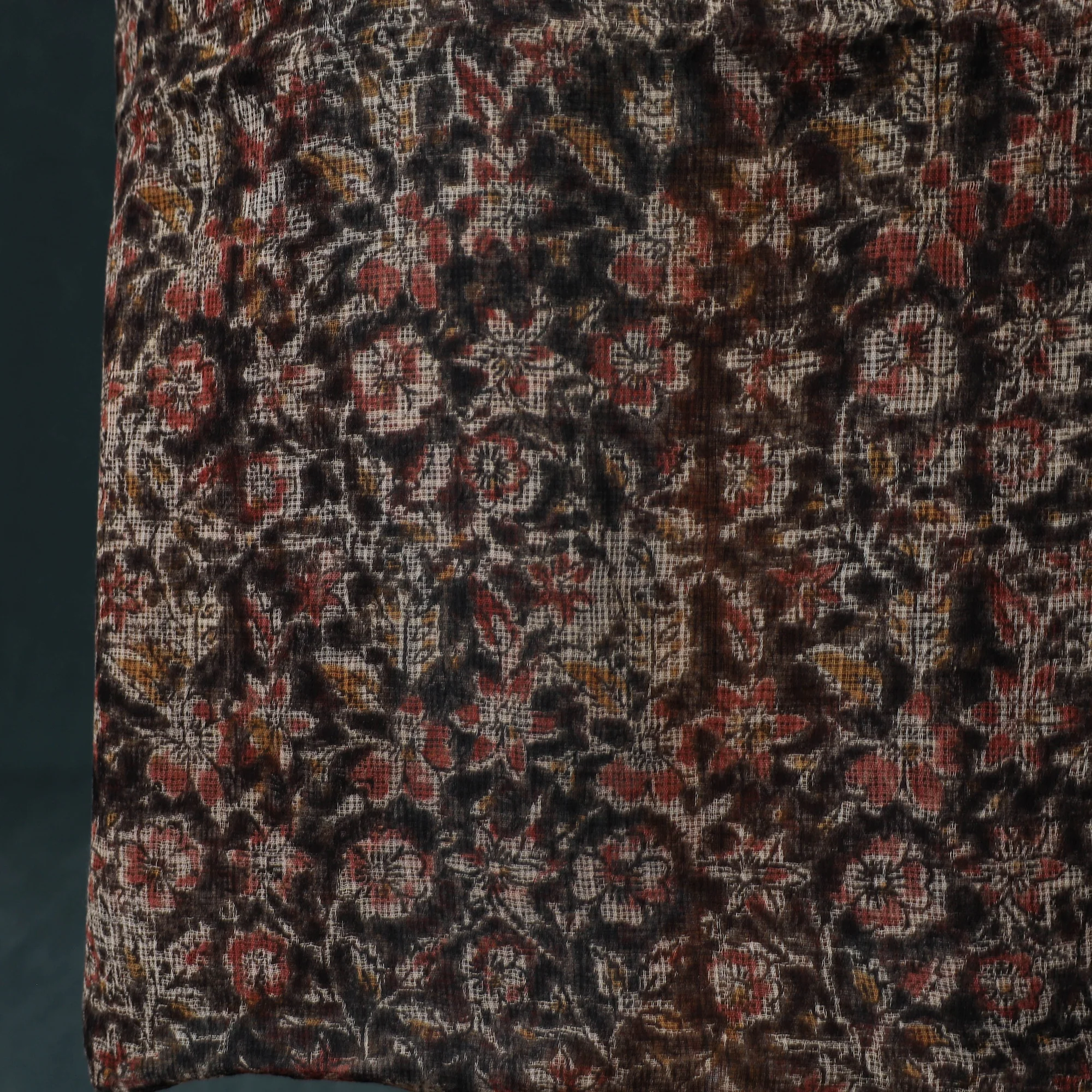 Pedana Kalamkari Block Print Kota Doria Cotton 2pc Unstitched Dress Material Kurta Set 11 - Image 5