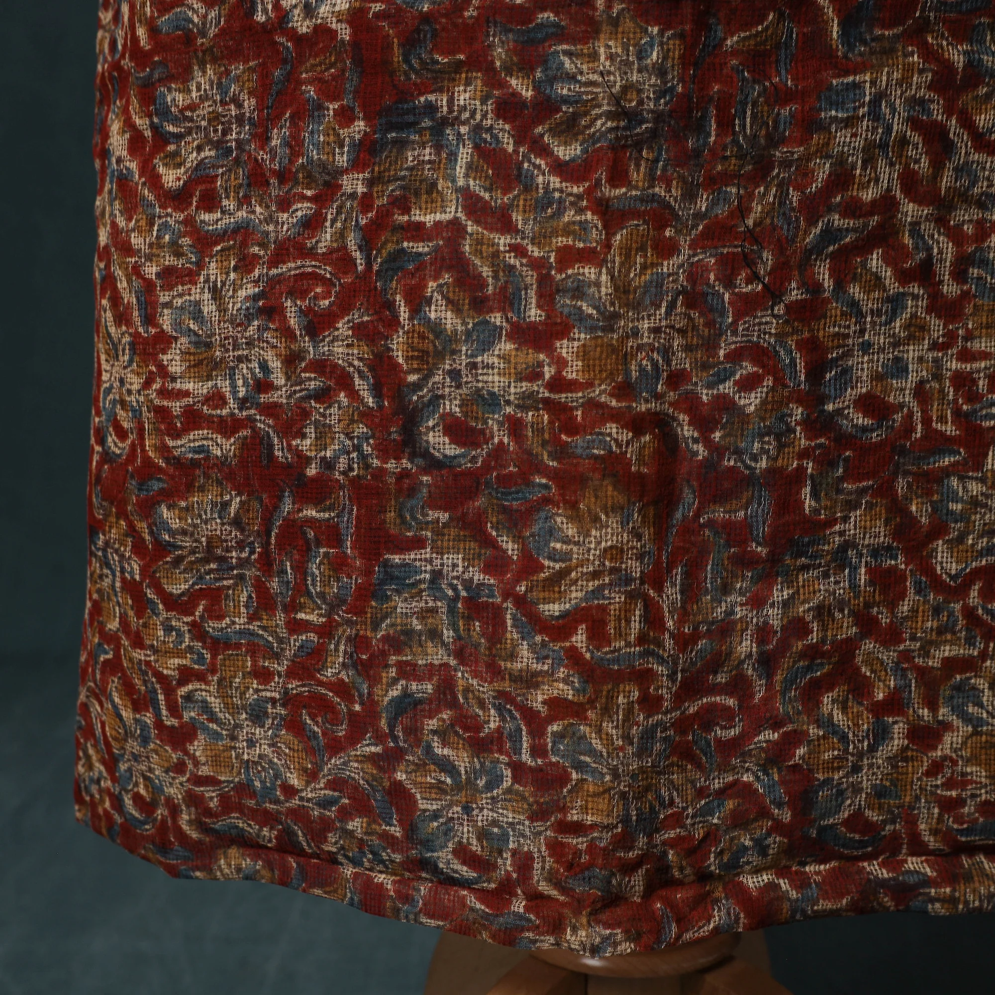 Pedana Kalamkari Block Print Kota Doria Cotton 2pc Unstitched Dress Material Kurta Set 18 - Image 5