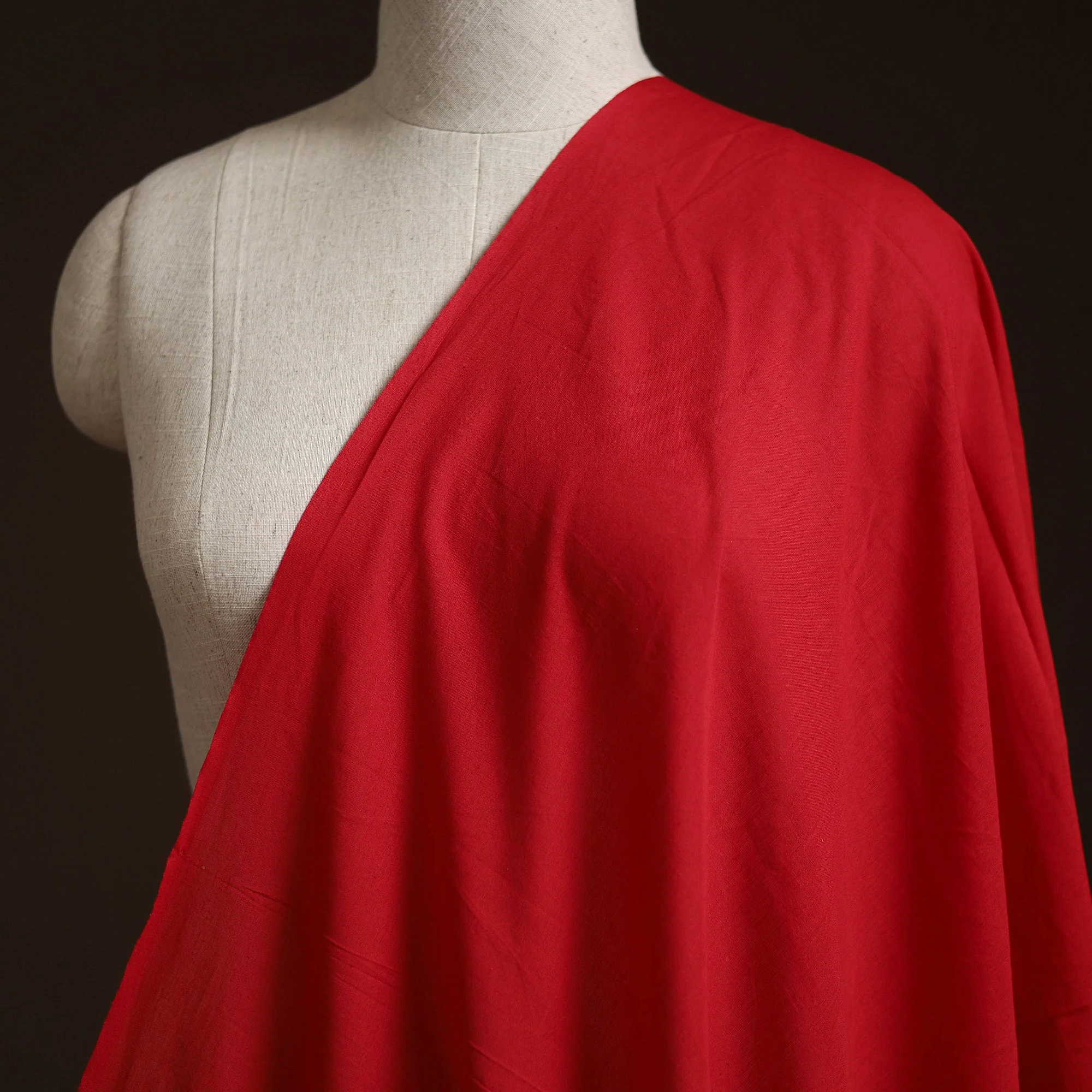 Red - Plain Cotton Fabric 18 - Image 2