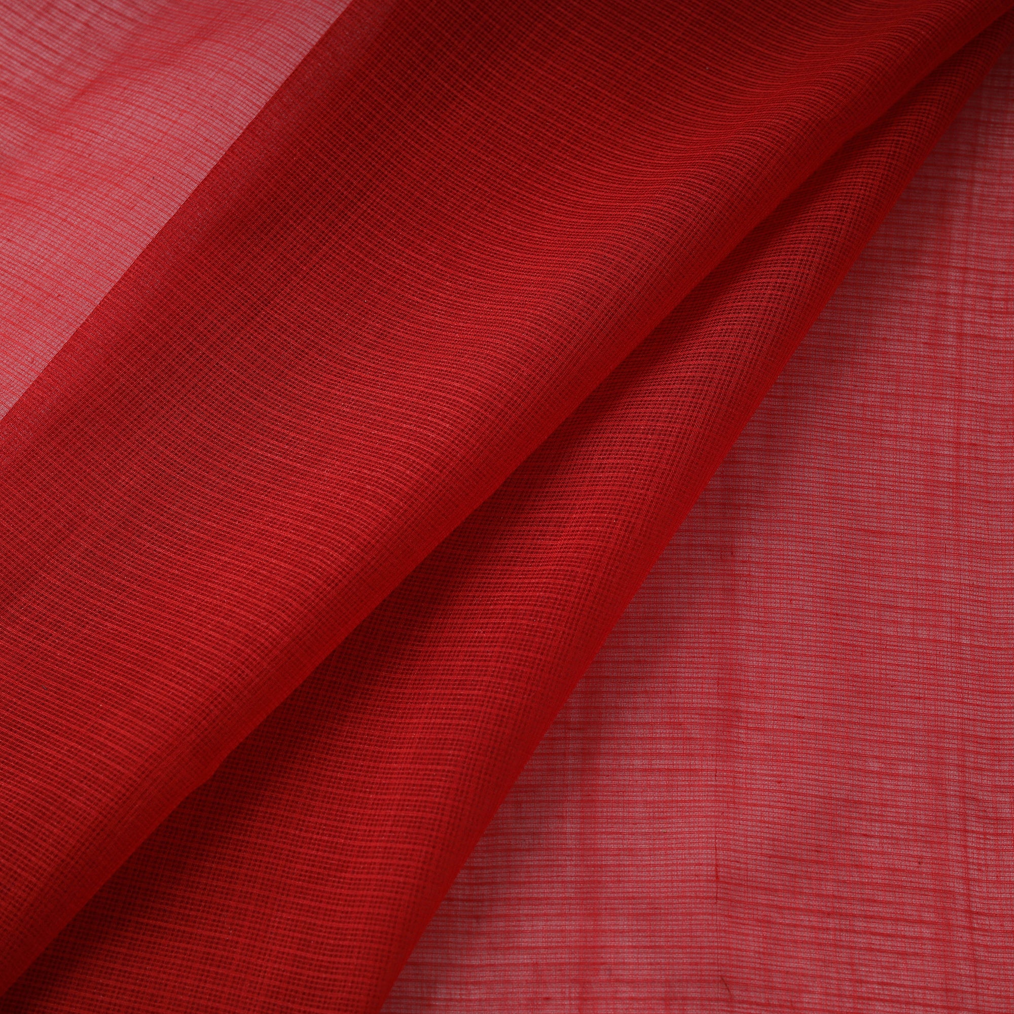 Red - Plain Cotton Kota Doria Fabric 06 - Image 2
