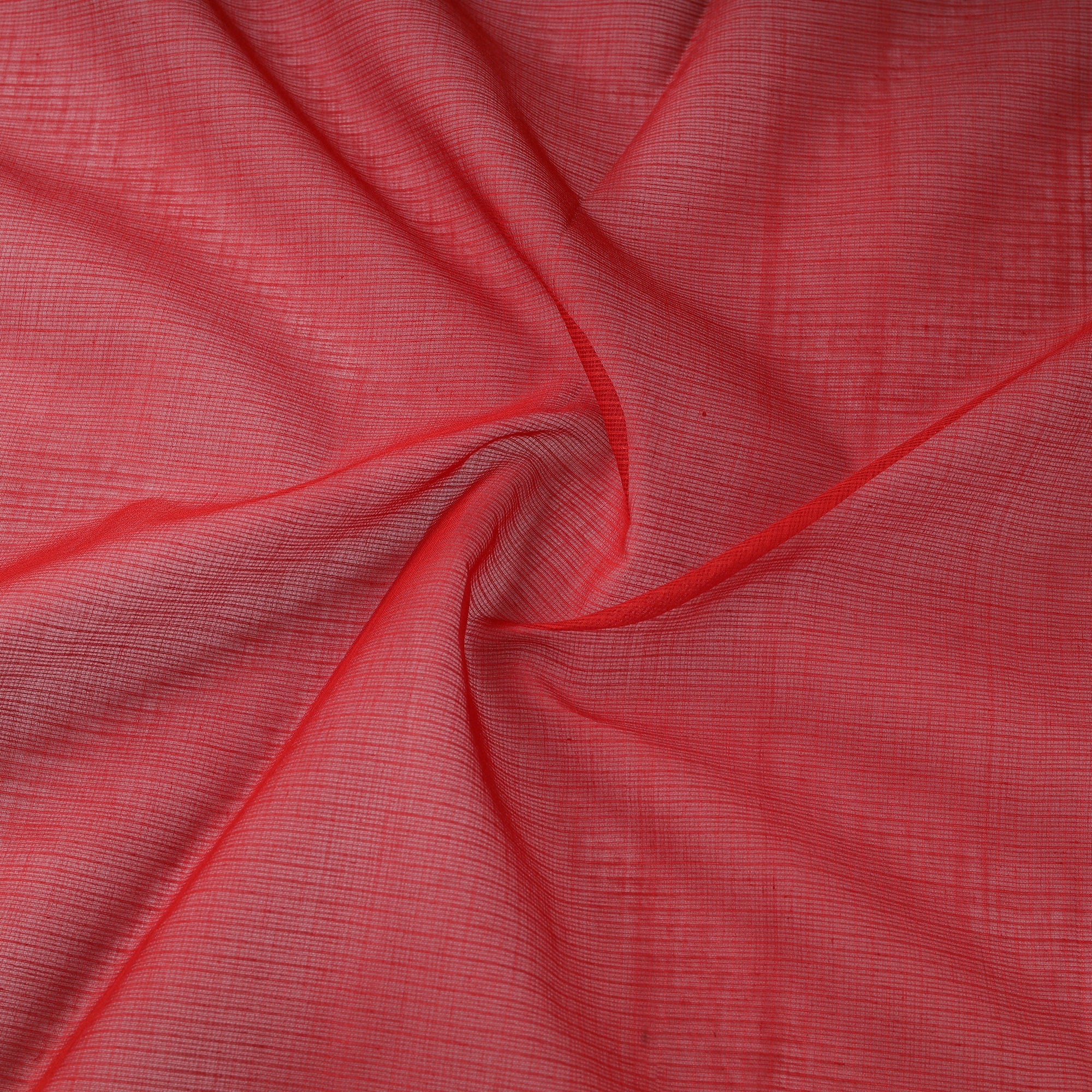 Red - Plain Cotton Kota Doria Fabric 06 - Image 3