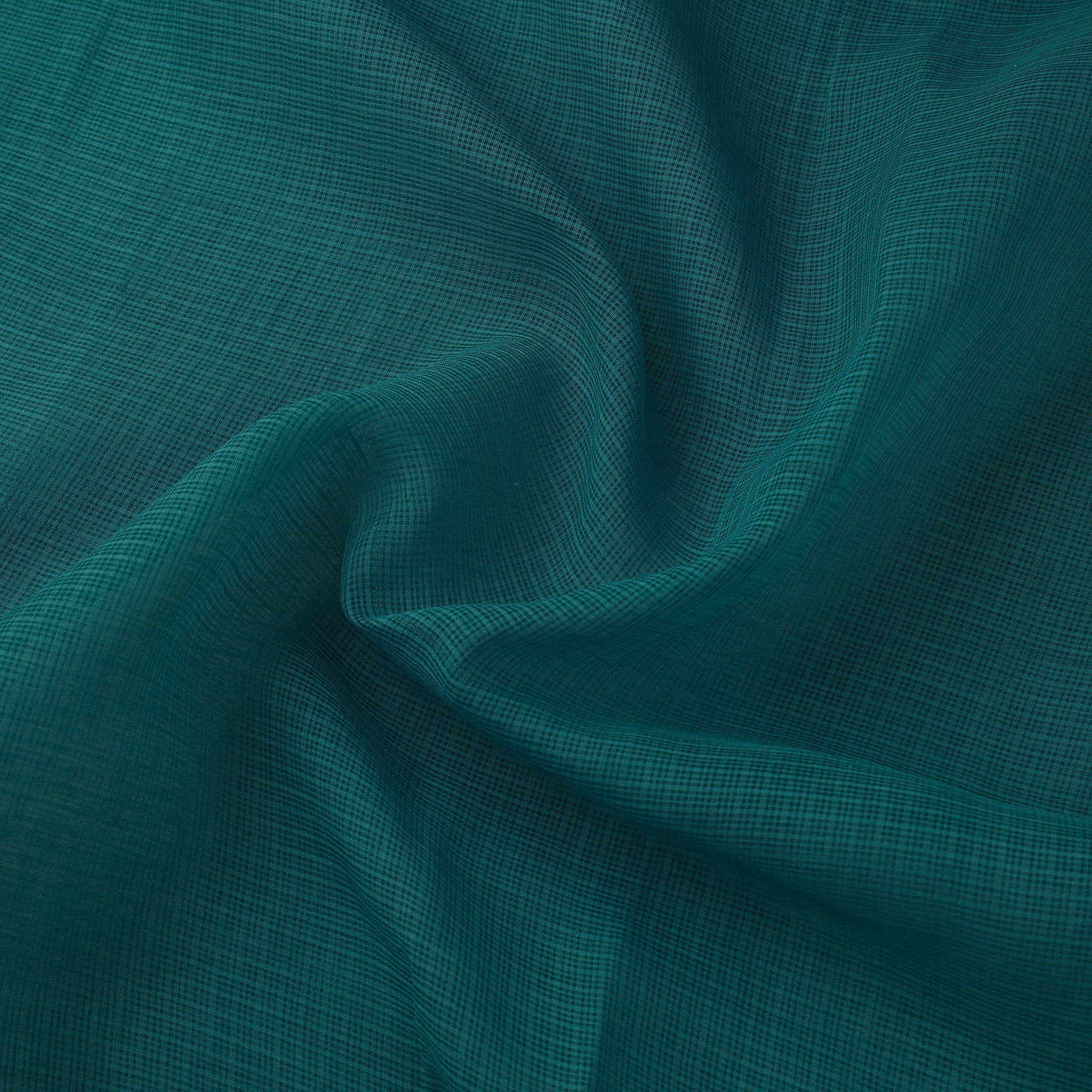 Green - Plain Kota Doria Cotton Fabric 04 - Image 3
