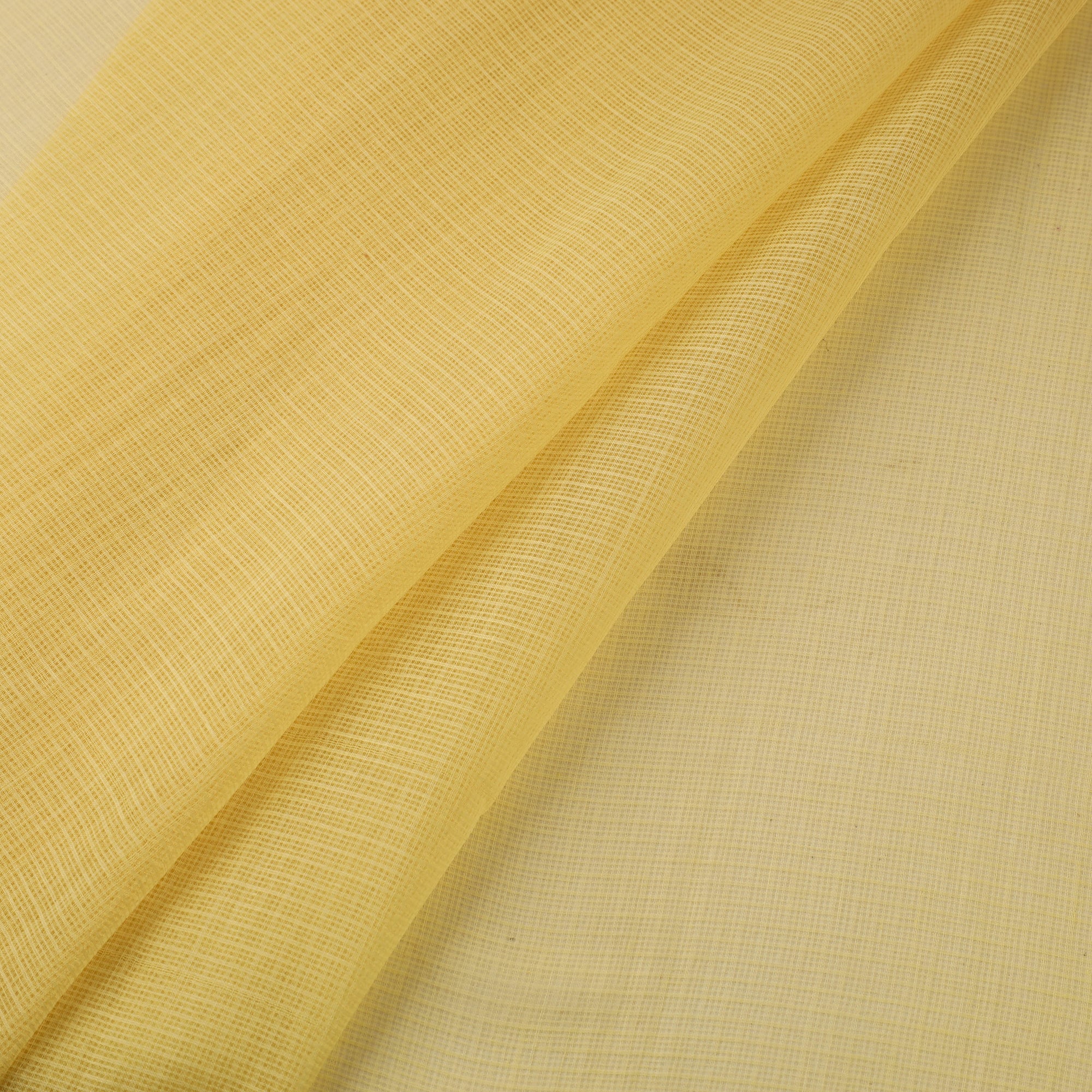 Yellow - Plain Kota Doria Cotton Fabric 05 - Image 2