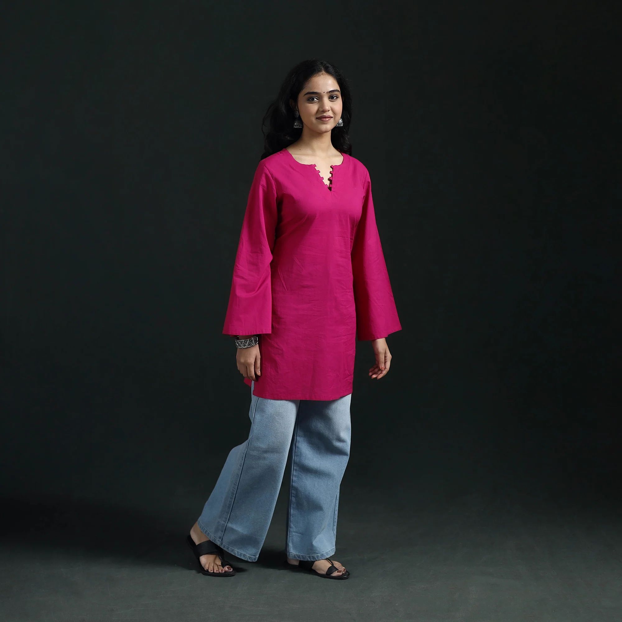 Plain Cotton Short Kurta for Women 12 - Image 2