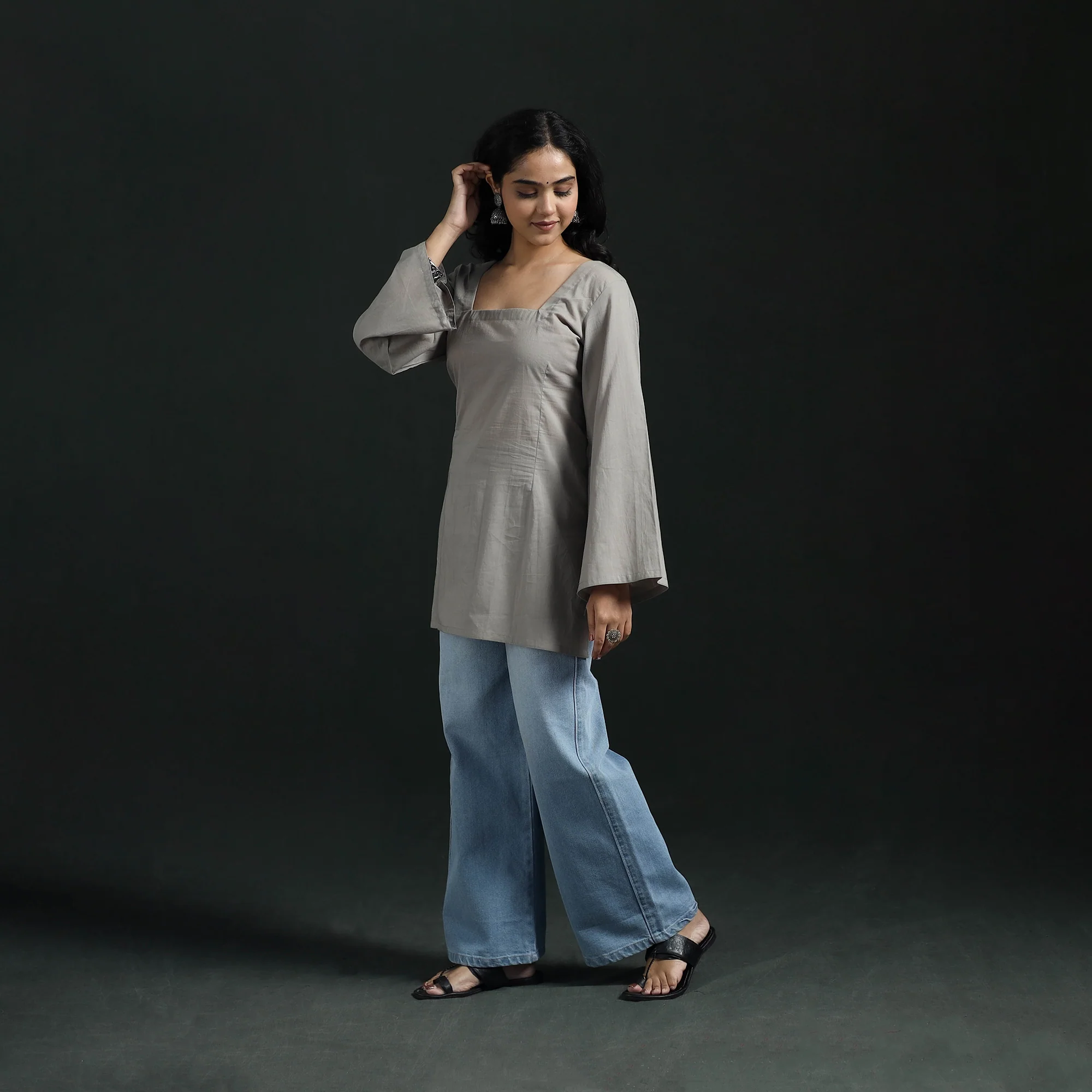 Plain Cotton Short Kurta for Women 19 - Image 3