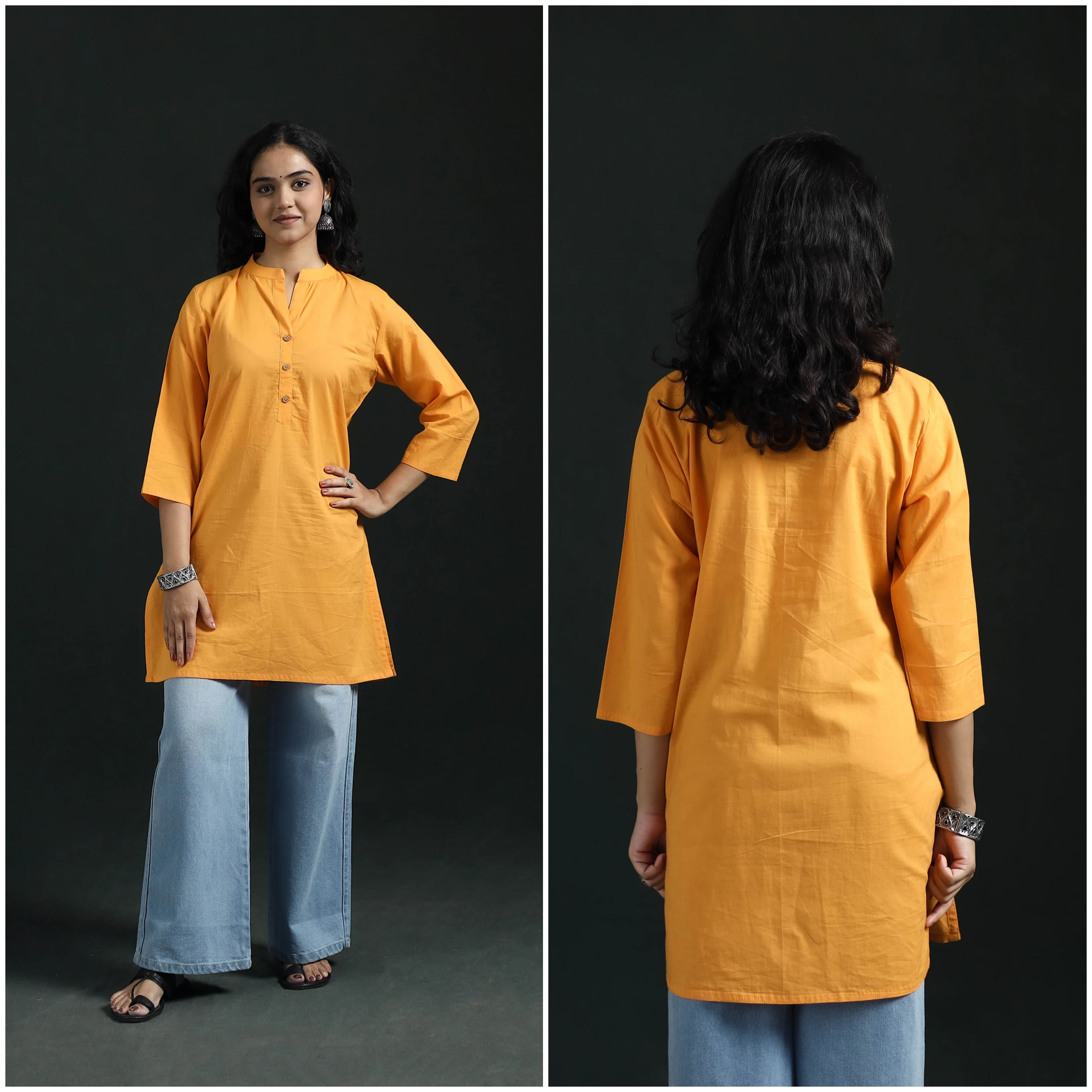 Plain Cotton Short Kurta for Women 28 - Image 4