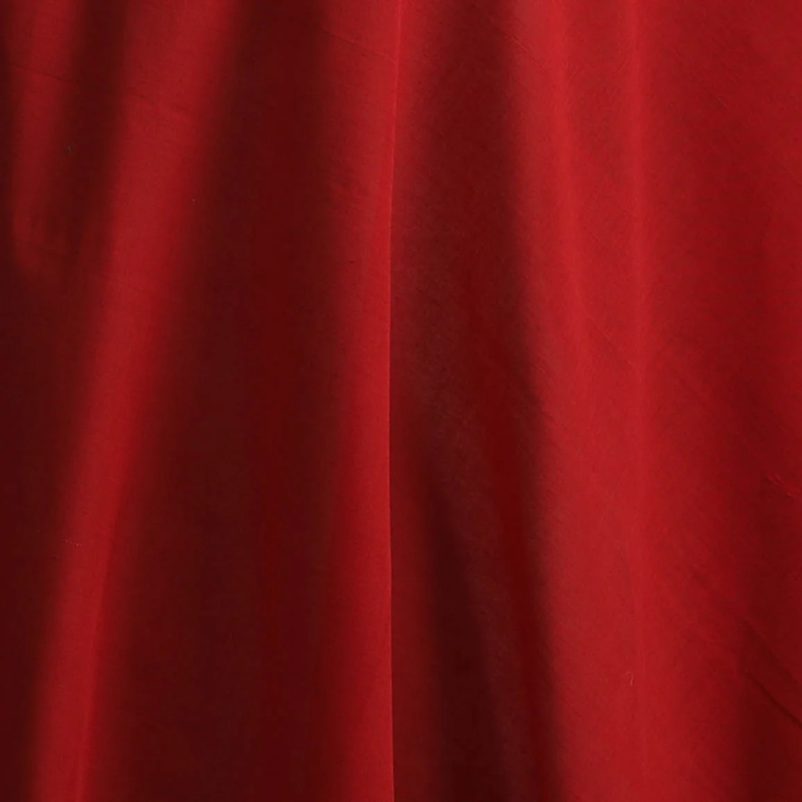 Red - Plain Handloom Mangalagiri Cotton Fabric 08 - Image 3