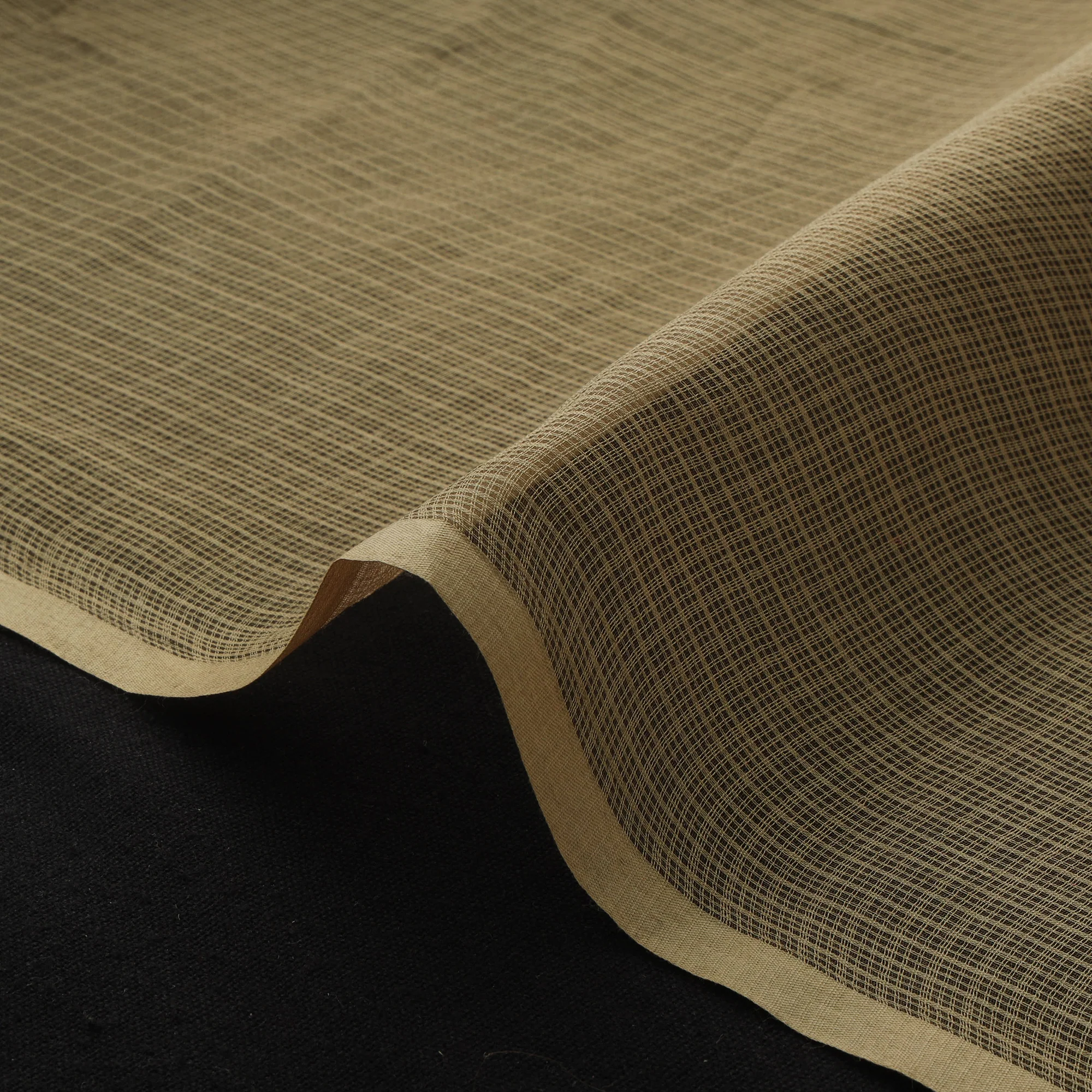 Brown - Plain Kota Doria Cotton Fabric 04 - Image 4