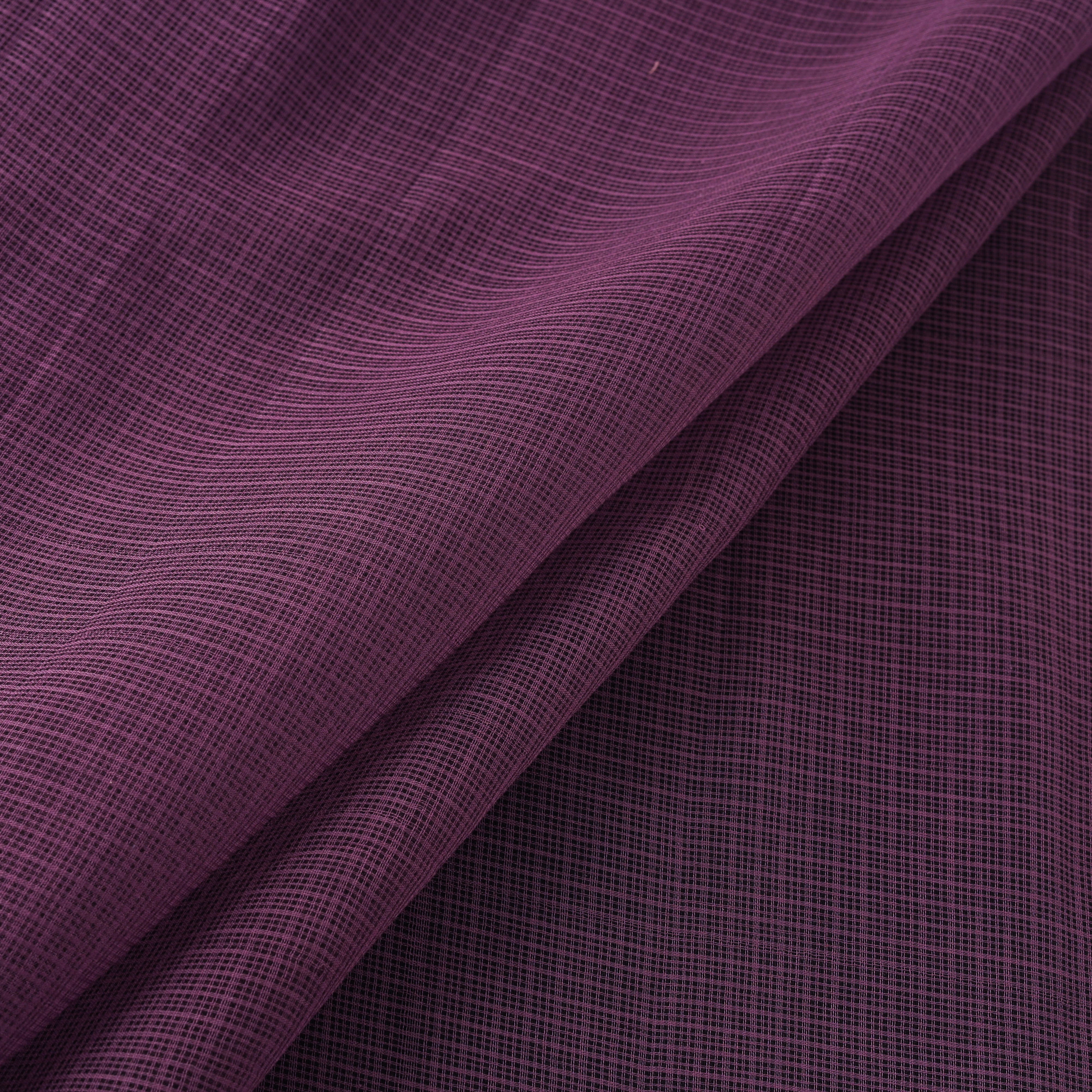 Purple - Plain Kota Doria Cotton Fabric 15