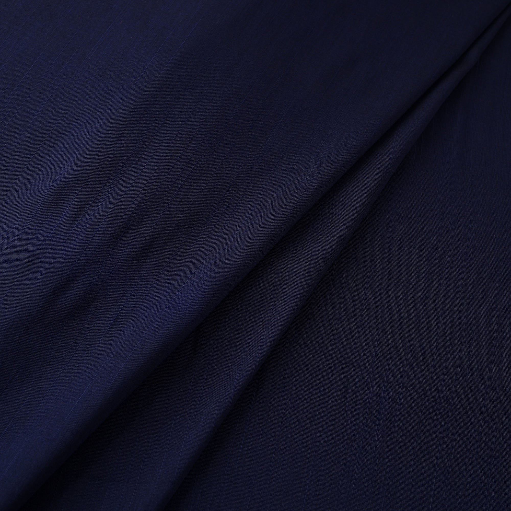 Blue - Slub Silk Plain Fabric 07 - Image 2