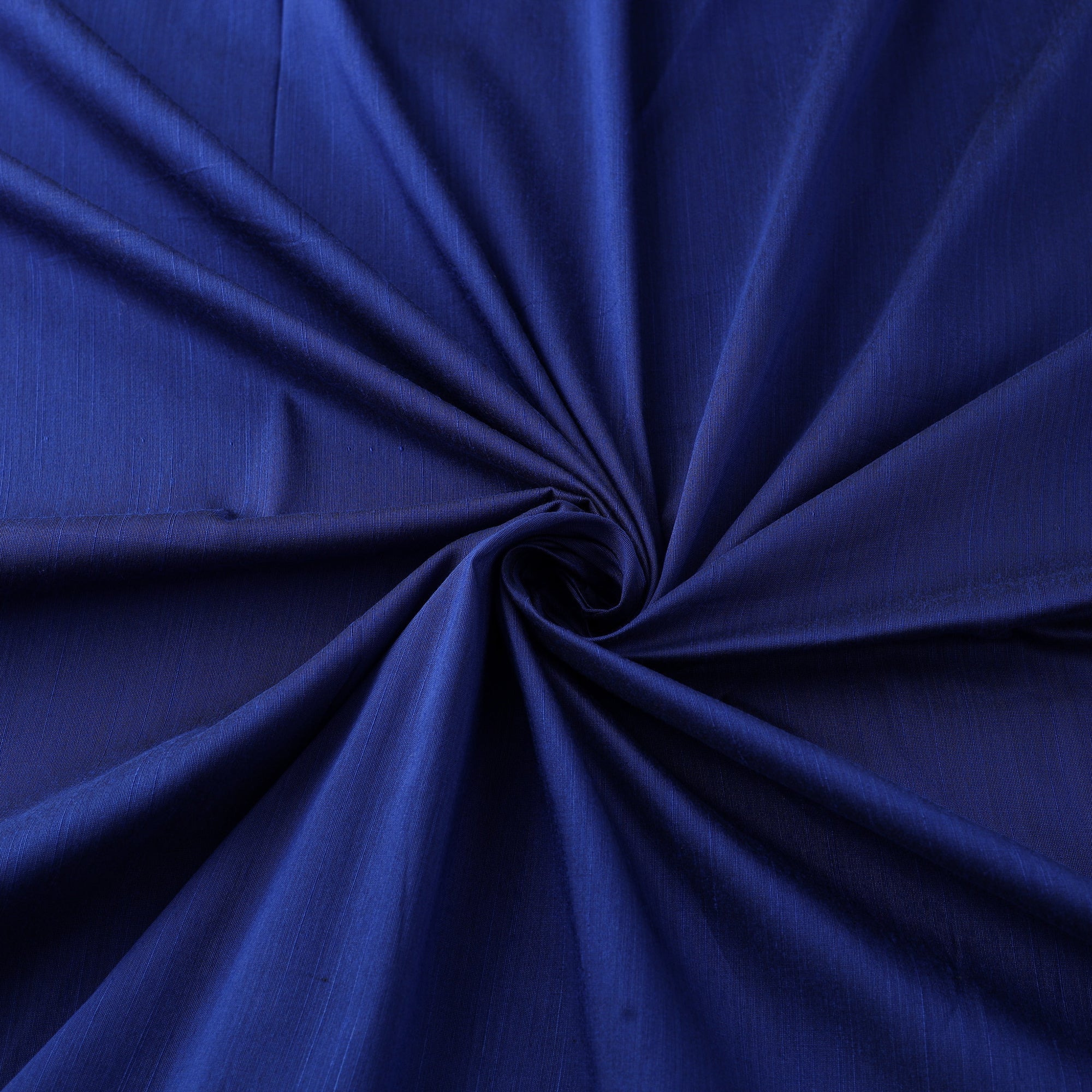 Blue - Slub Silk Plain Fabric 12 - Image 3