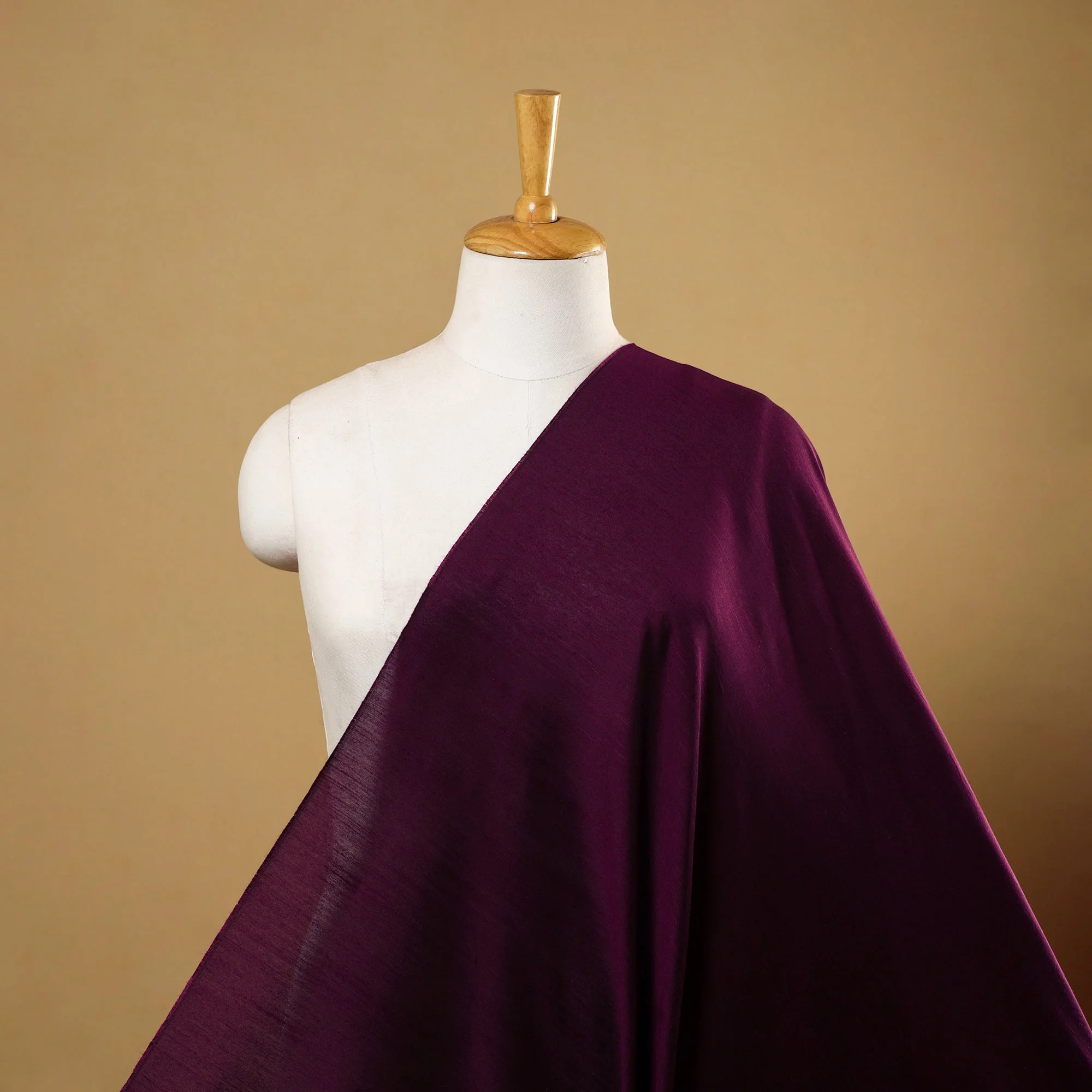 Purple - Slub Silk Plain Fabric 14