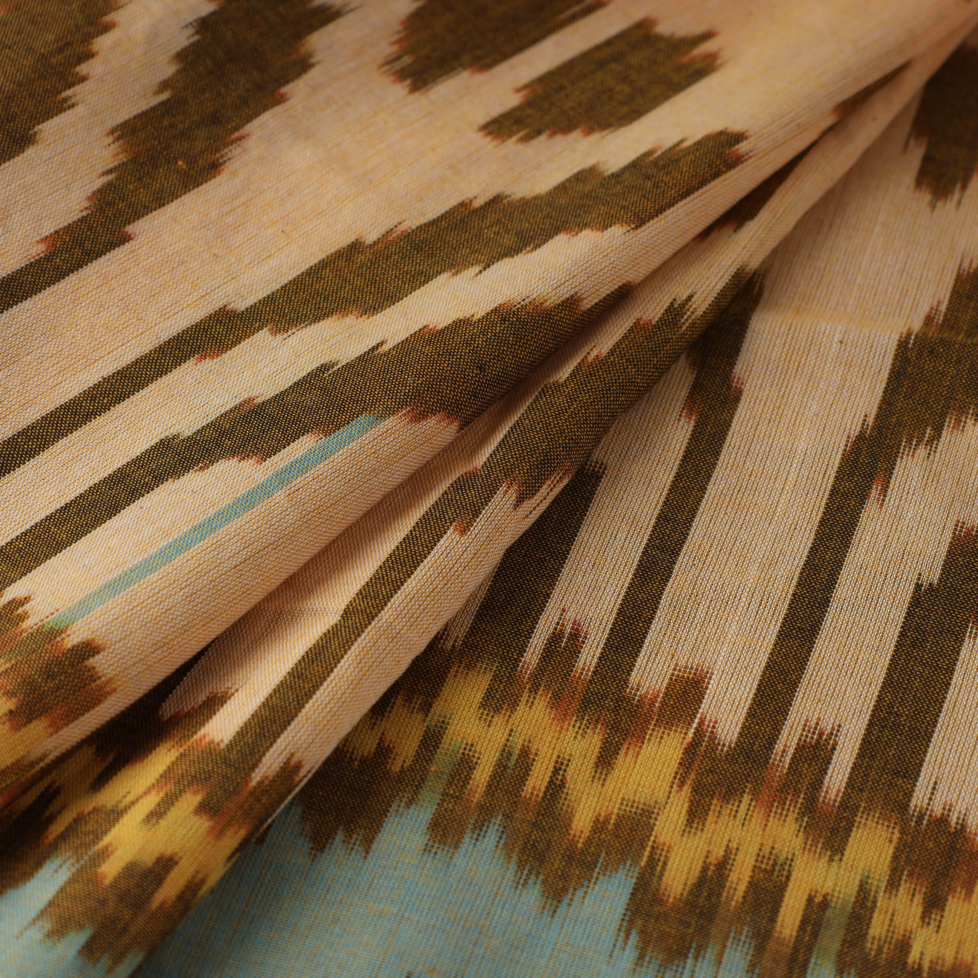 Multicolor - Pochampally Central Asian Ikat Cotton Fabric 10 - Image 2