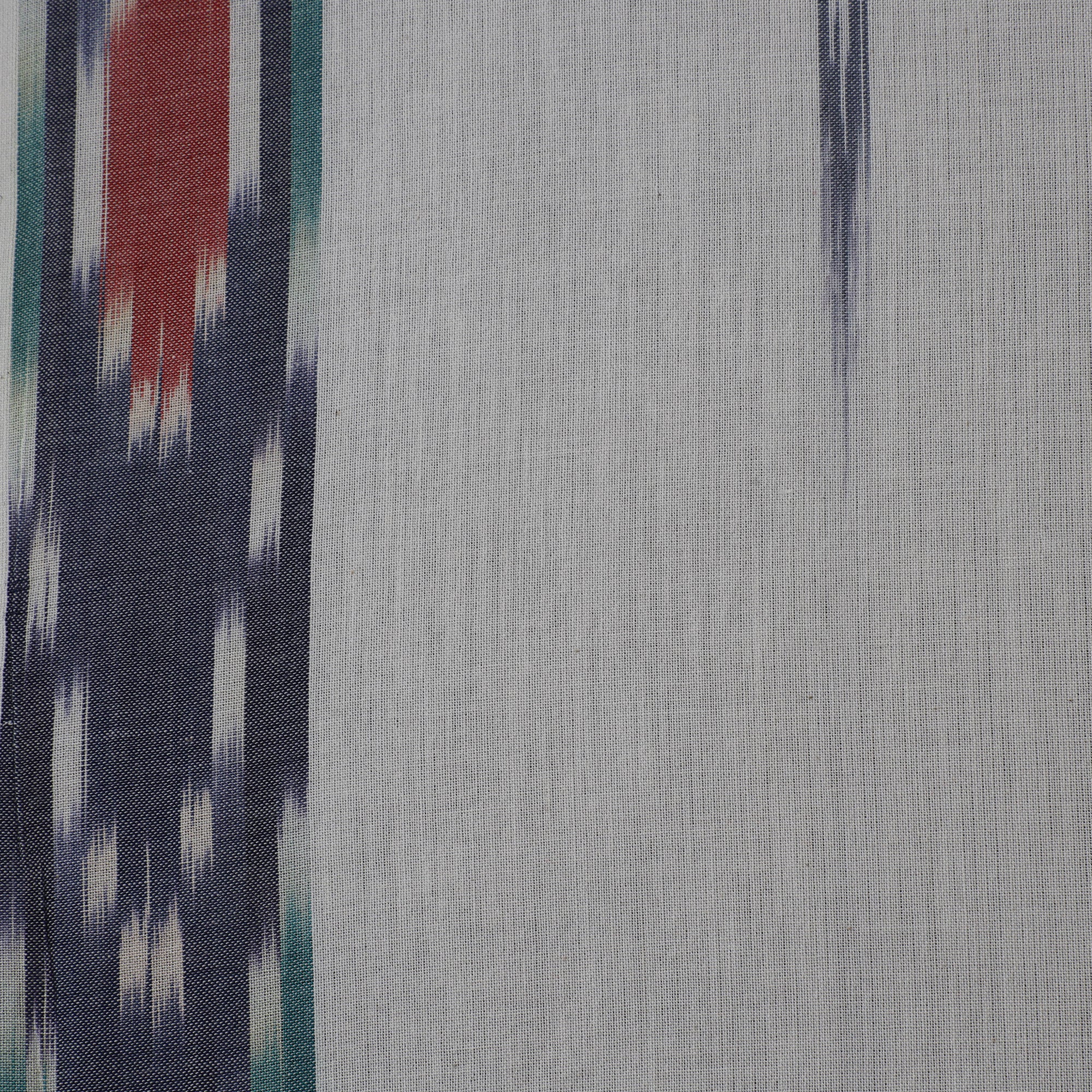 White - Pochampally Ikat Cotton Fabric 24 - Image 4