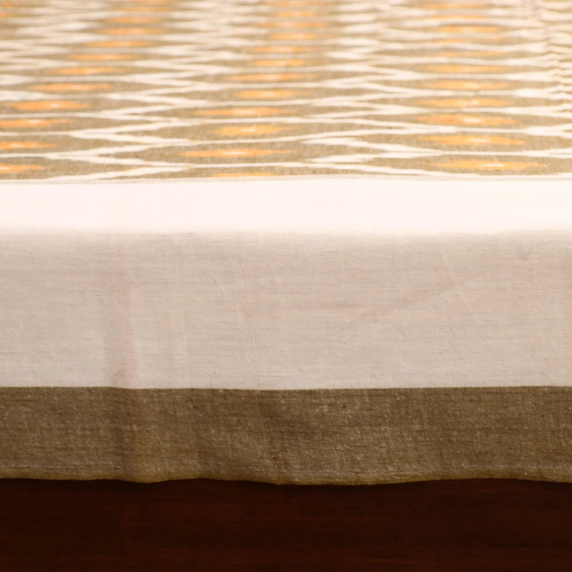 Pochampally Ikat Weave Cotton Single Bedsheet (90 x 60 in) 10 - Image 4