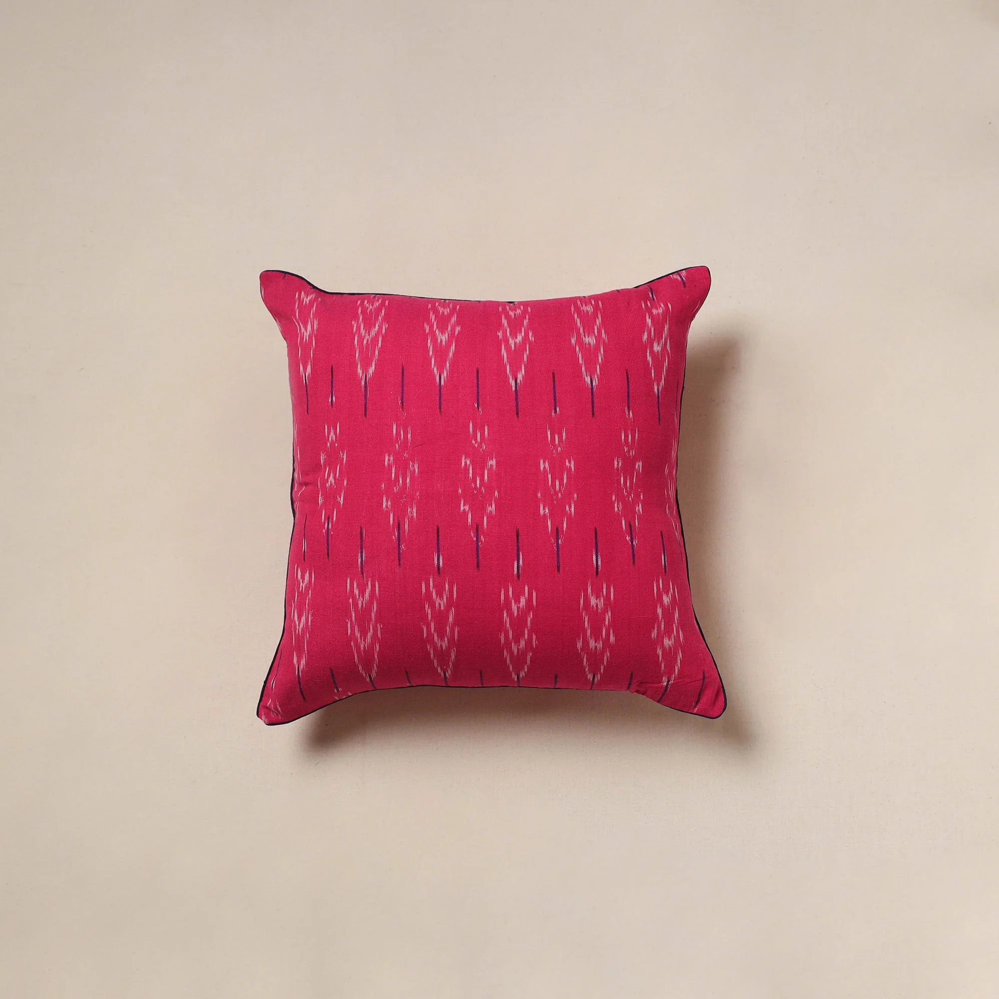 Pink - Pochampally Ikat Weave Cushion Cover 13