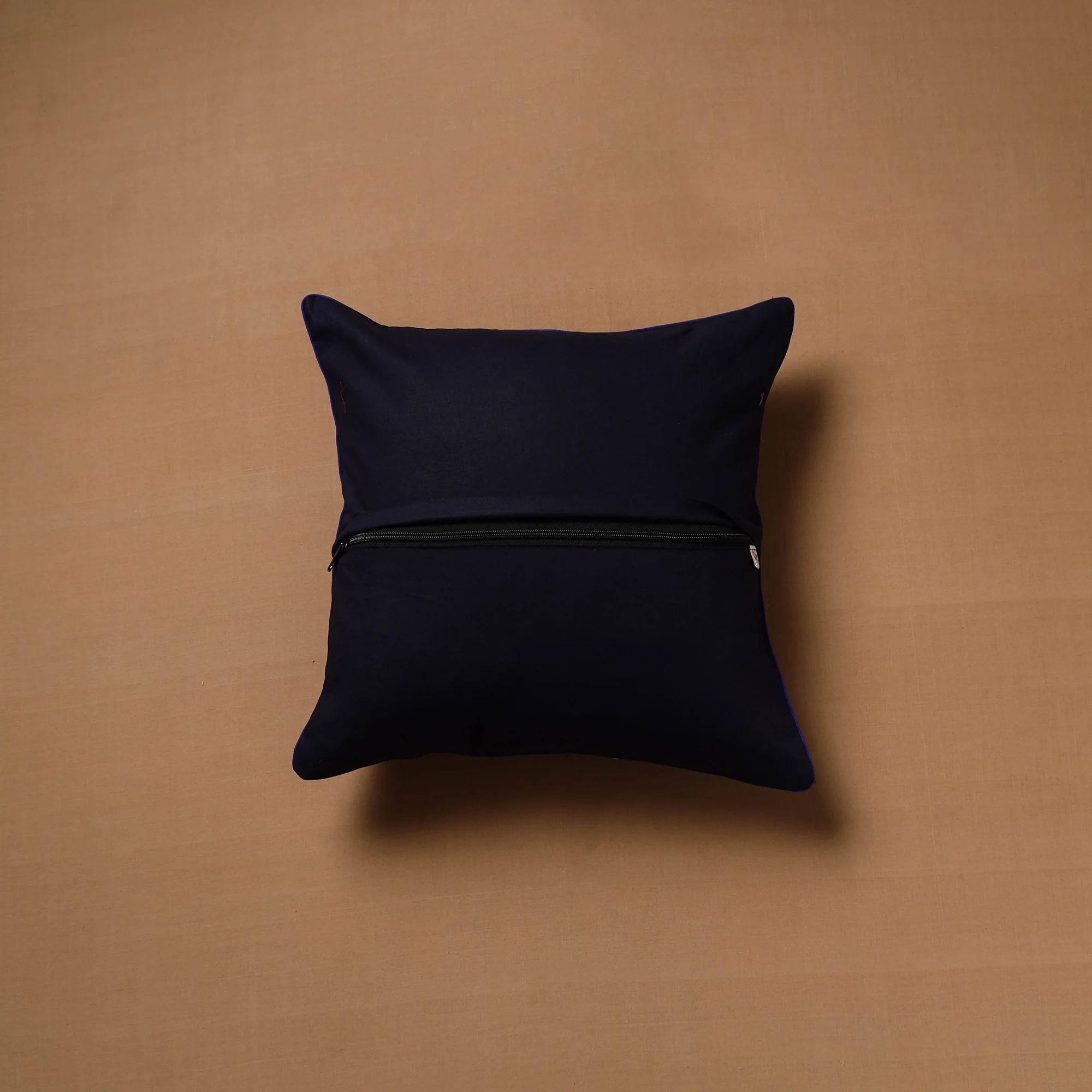 Blue - Pochampally Ikat Weave Cushion Cover (16 x 16 in) 22 - Image 3