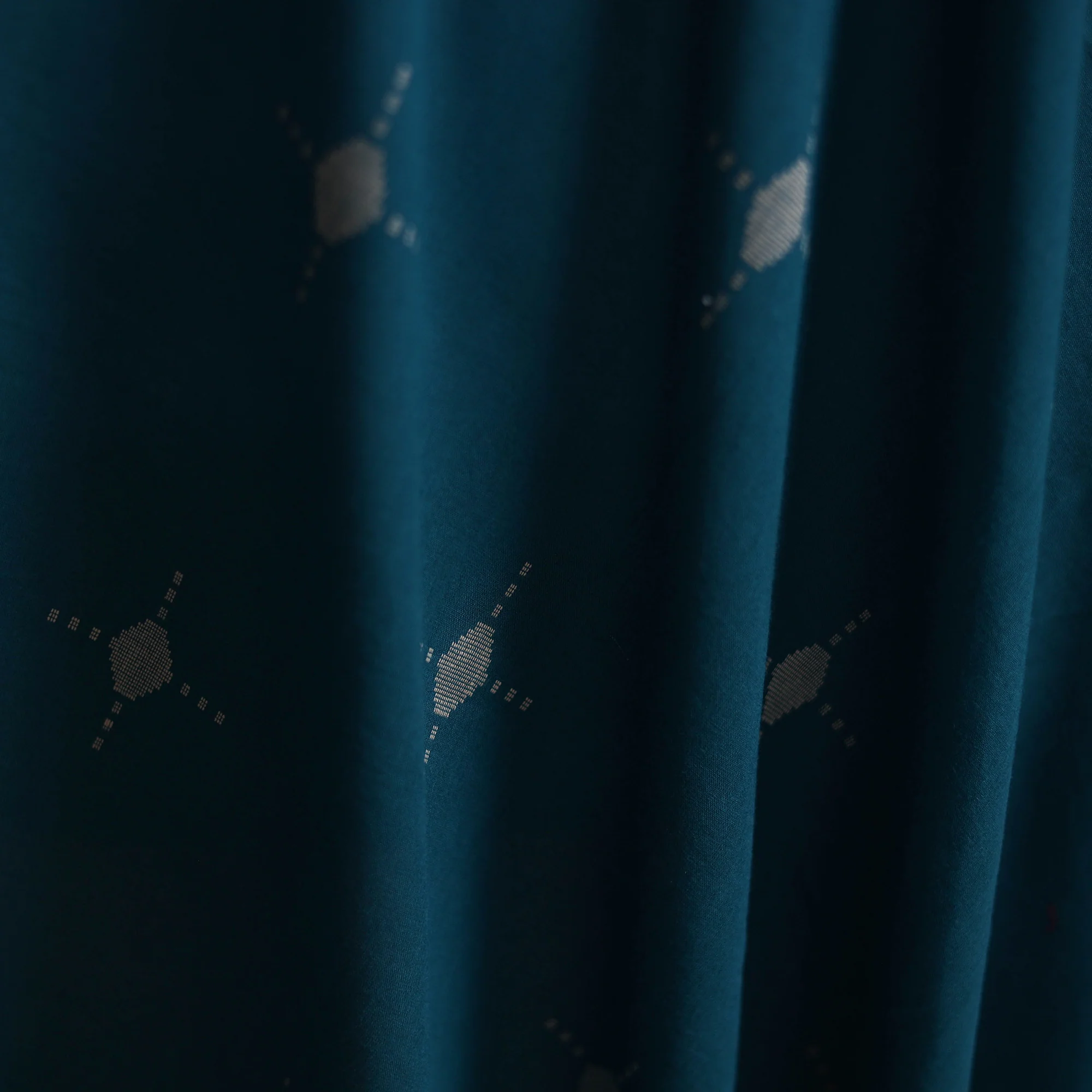 Blue - Prewashed Cotton Jacquard Fabric 01 - Image 3