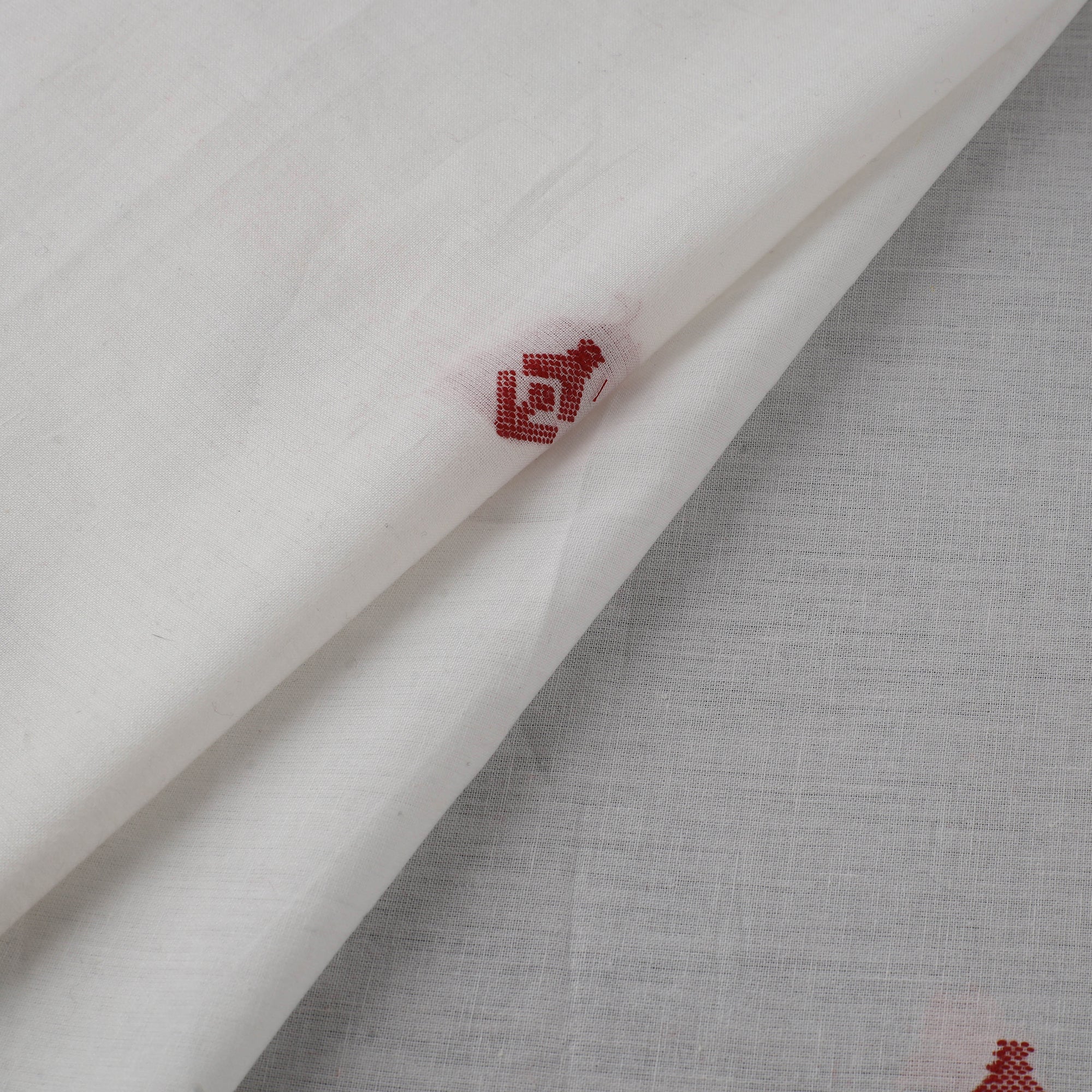 White - Prewashed Cotton Jacquard Fabric 02 - Image 2