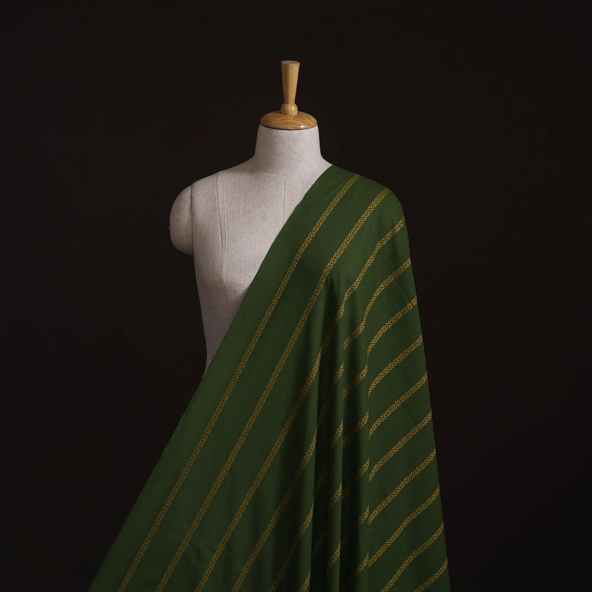 Green - Prewashed Cotton Jacquard Fabric 03