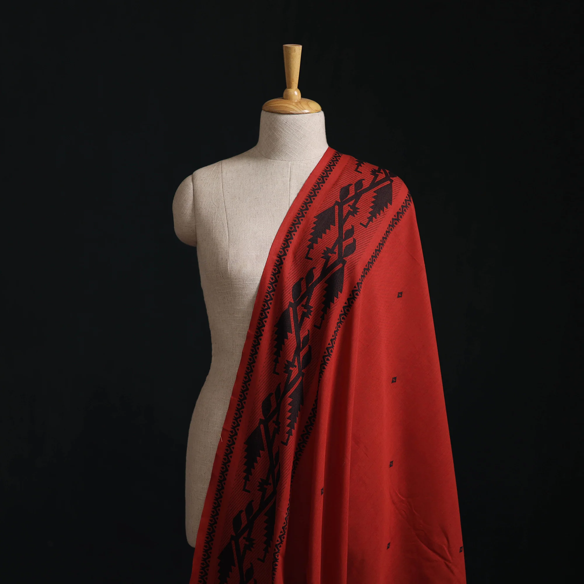 Red - Prewashed Cotton Jacquard Fabric 03