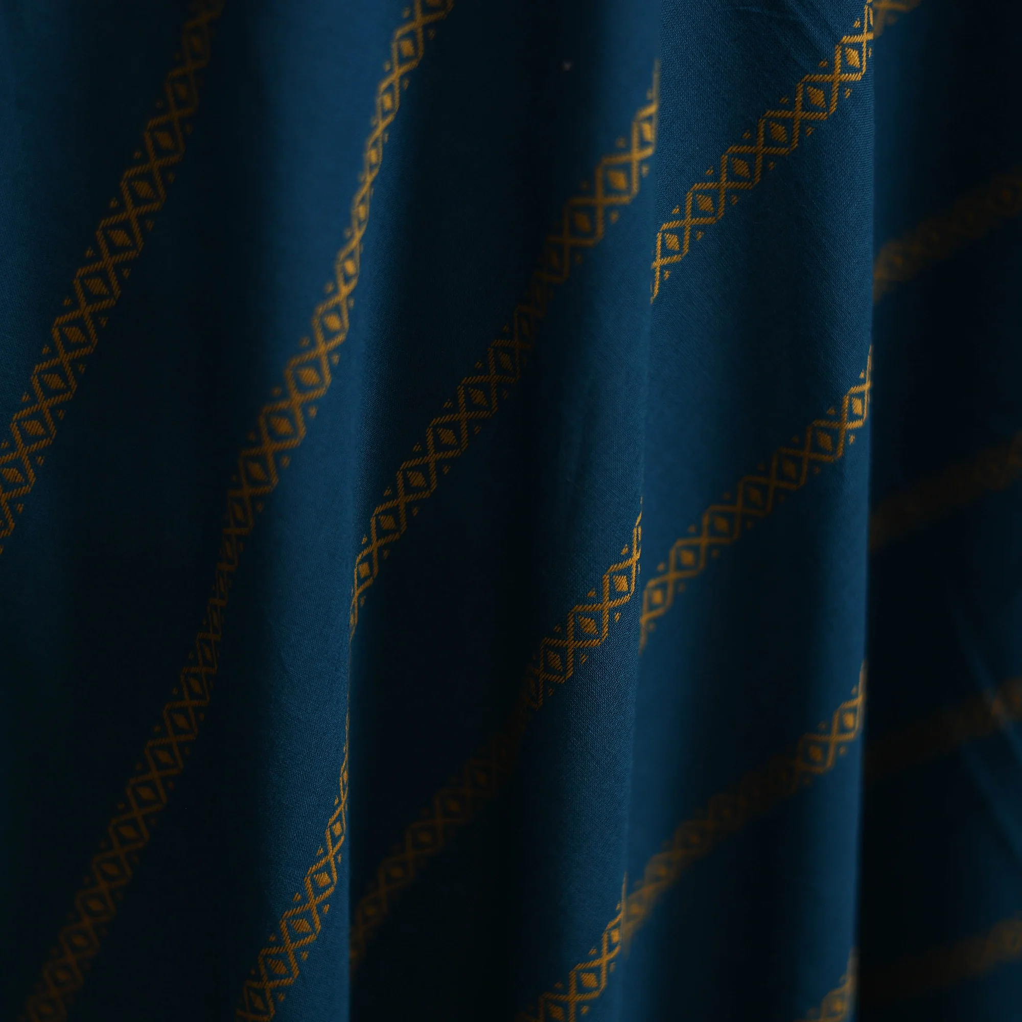 Blue - Prewashed Cotton Jacquard Fabric 05 - Image 3