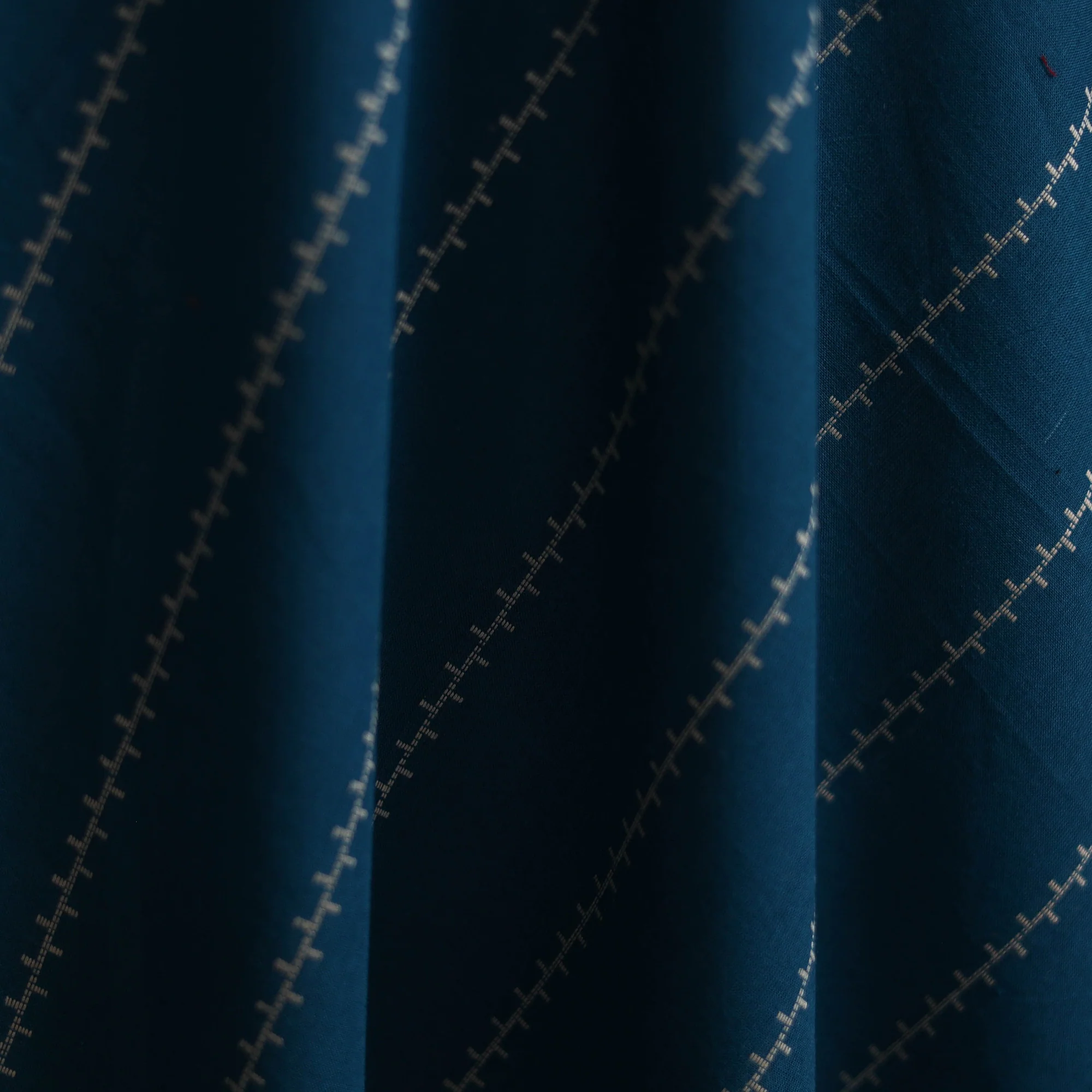 Blue - Prewashed Cotton Jacquard Fabric 06 - Image 3